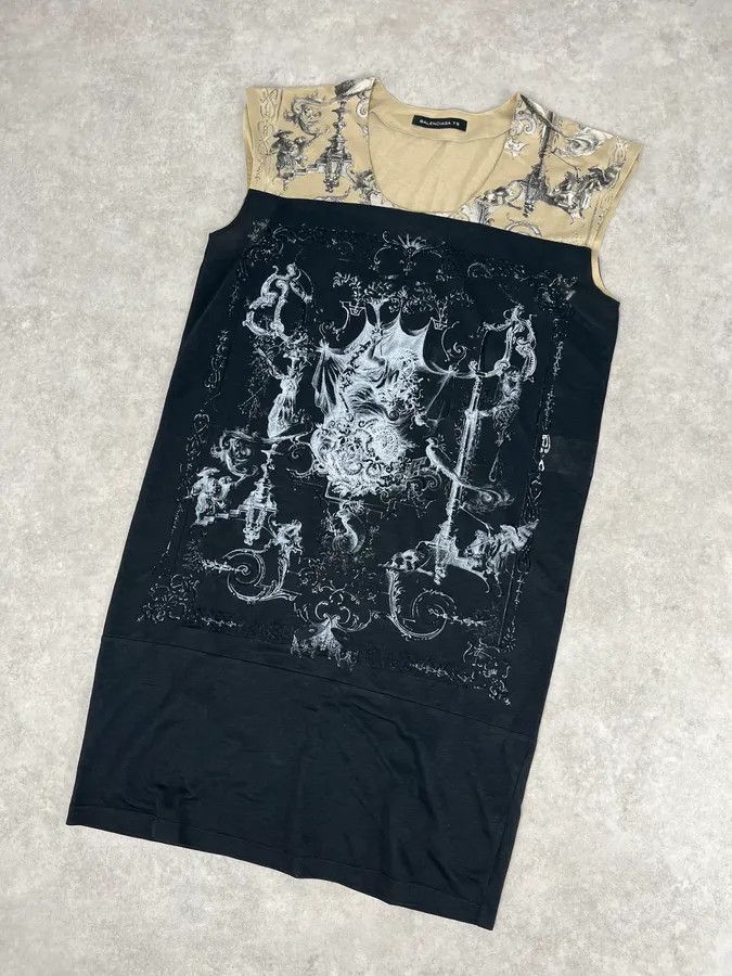 Balenciaga SS2009 Balenciaga Black Baroque Avant-Garde Dress Size S / US 4 / IT 40 - 4 Thumbnail