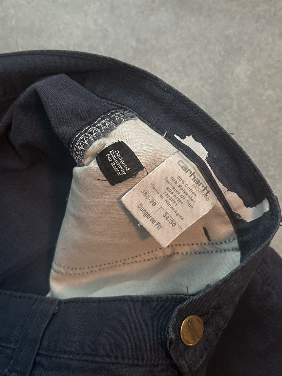 Carhartt Vintage Navy Carhartt Carpenter pants Size US 34 / EU 50 - 4 Thumbnail
