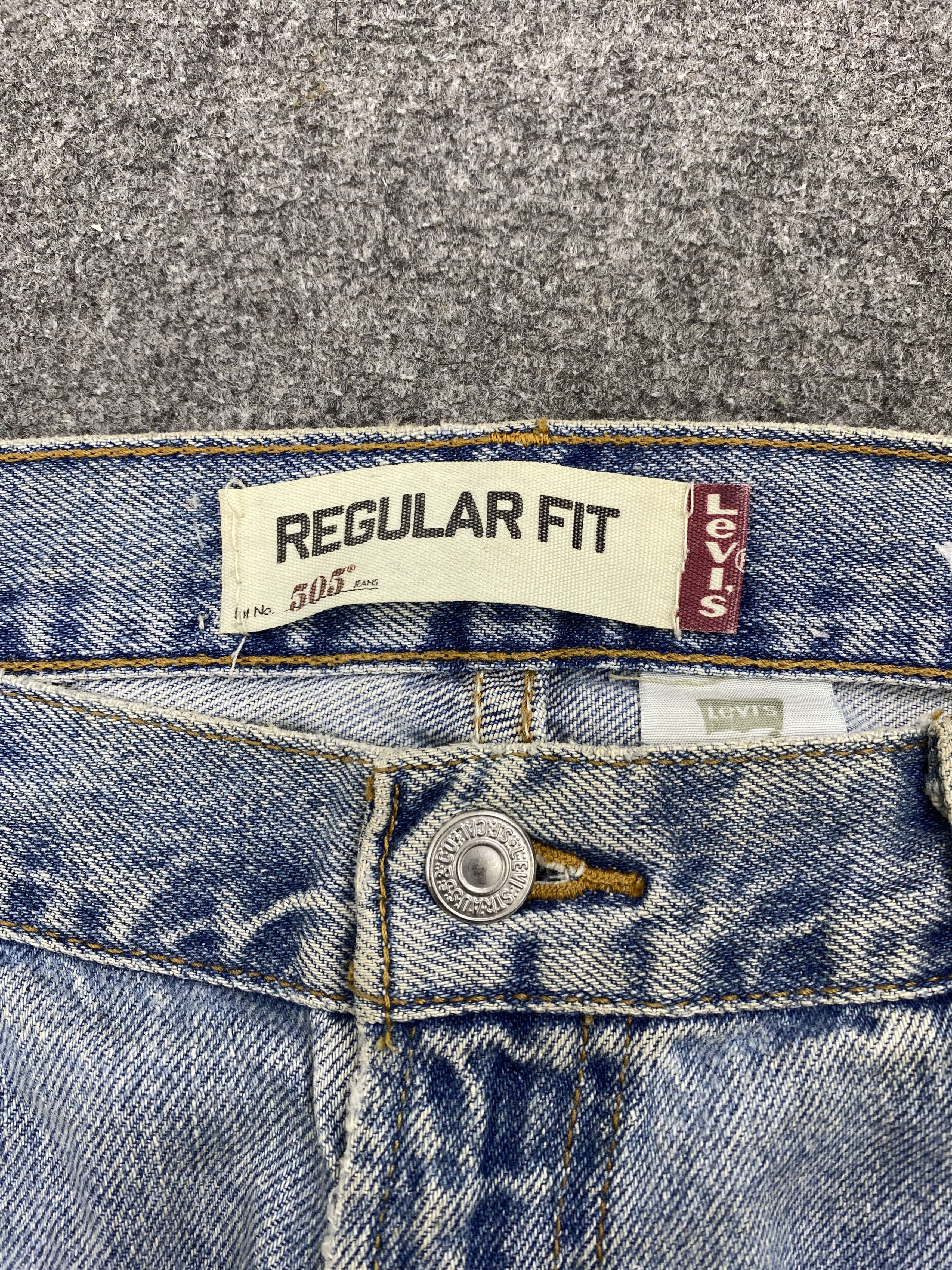 Vintage Levi's 505 Faded Blue Denim Jeans Denim