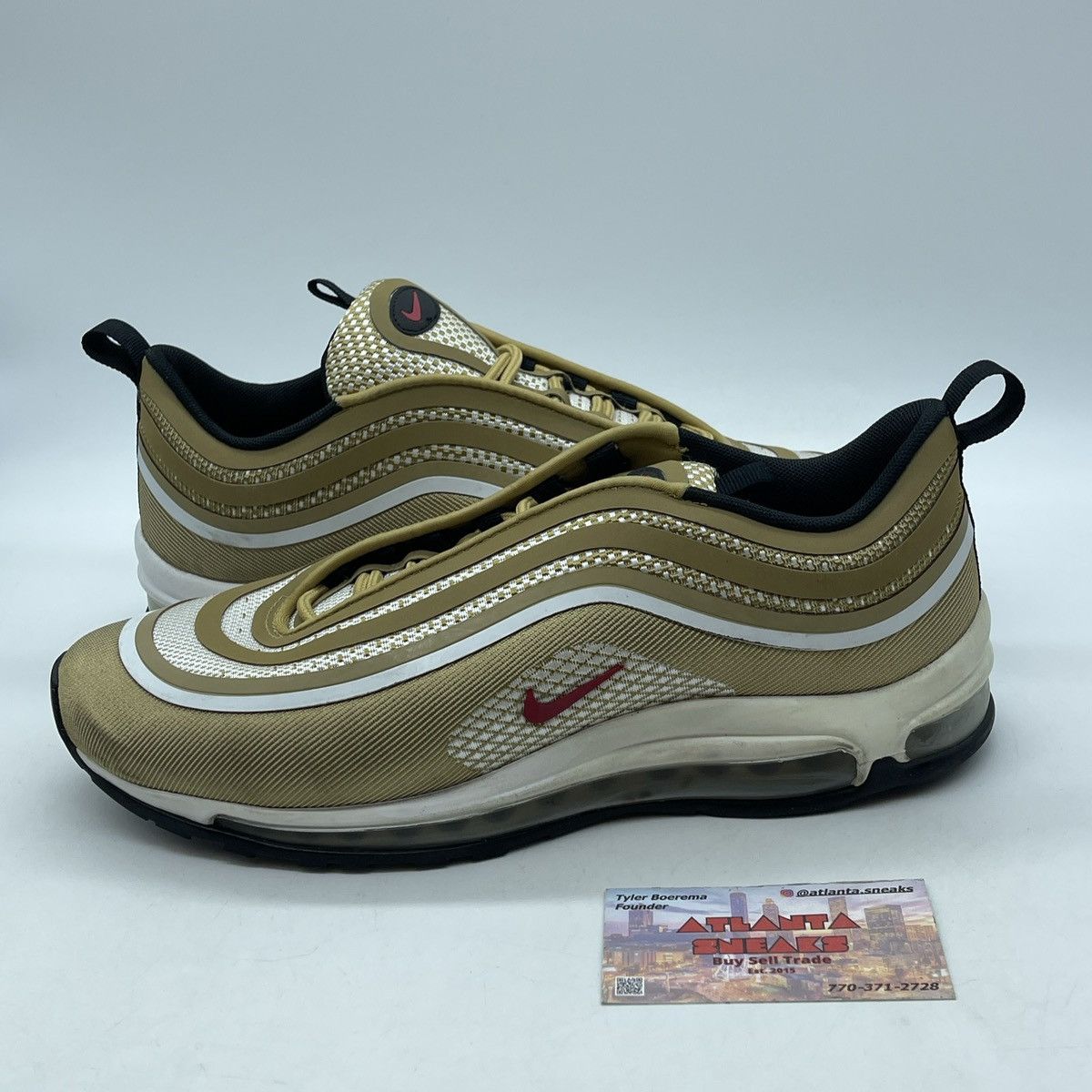 Nike Air max 97 ultra 17 metallic gold Size US 9.5 / EU 42-43 - 1 Thumbnail