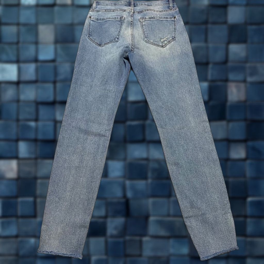 Vintage Kensie Jeans Womens Jeans Blue Denim Medium Wash High Rise Skinny Distressed 4 Pocket 5-Pocket Design Size 27" / US 4 / IT 40 - 1 Thumbnail