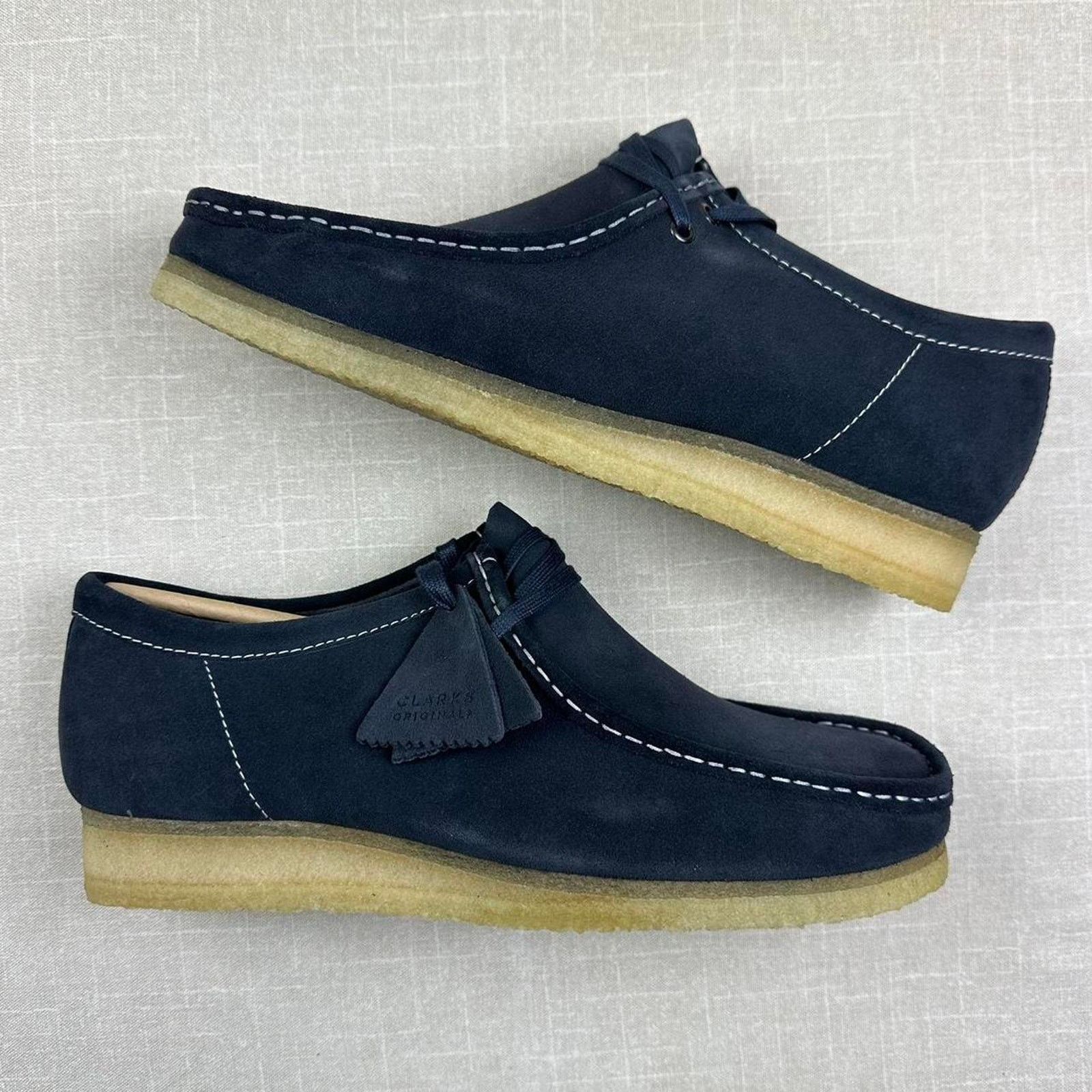 Clarks Clarks Wallabee "Blue Ink Suede" Size US 13 / EU 46 - 2 Thumbnail