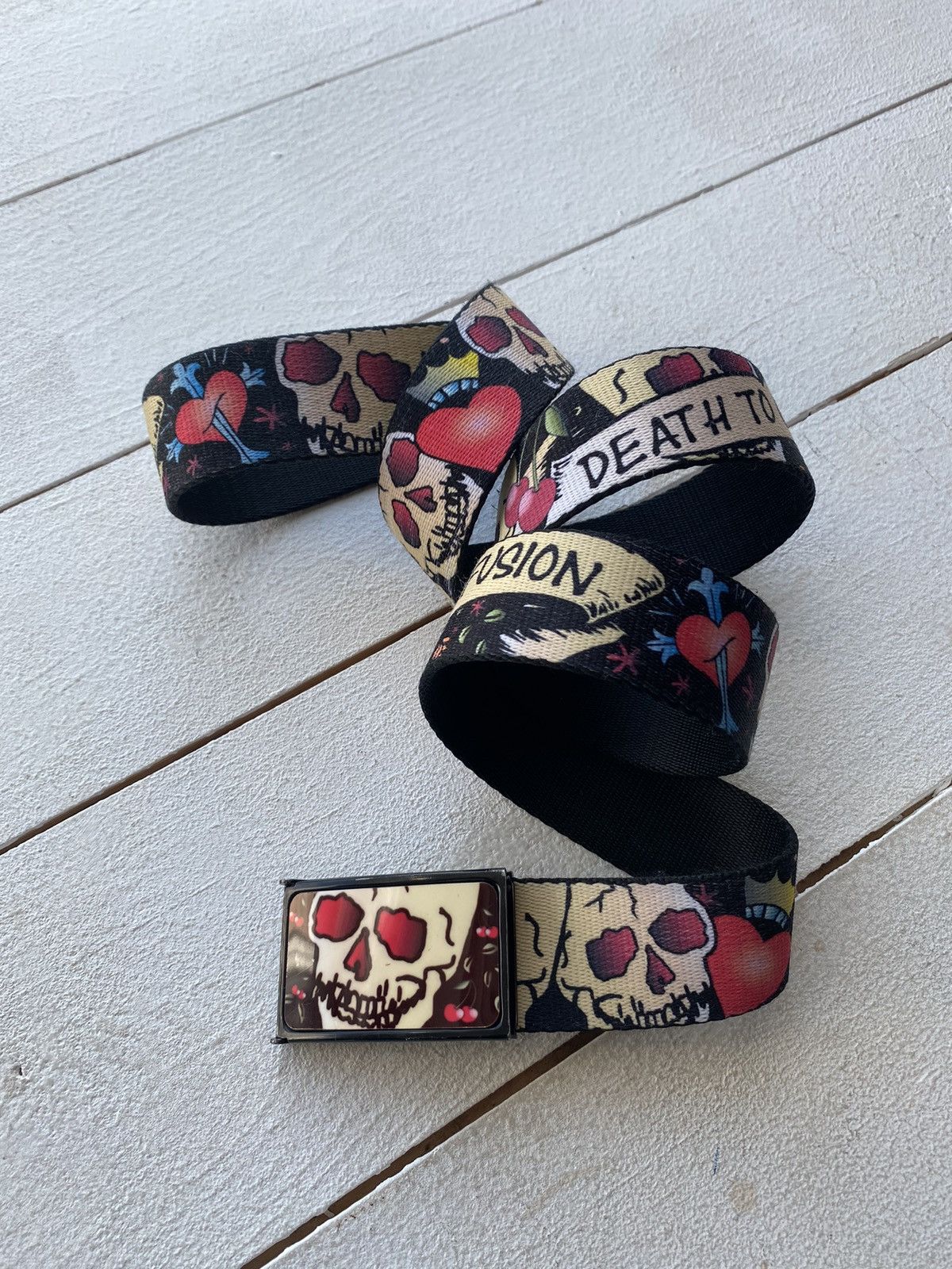 Vintage Vintage Buckle Down One Size Belt Tribal Gothic Hardy Like Size ONE SIZE - 1 Thumbnail