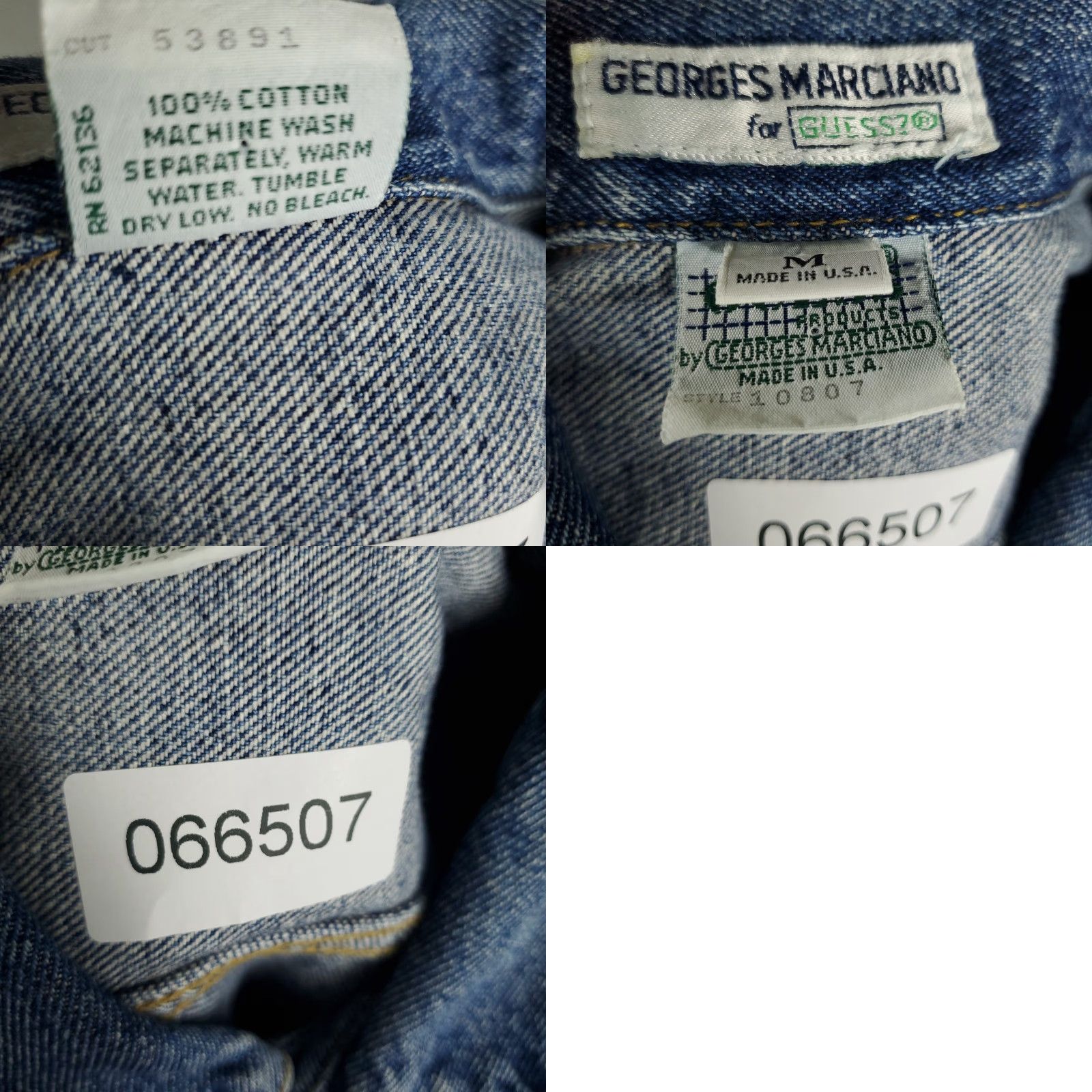 Guess VINTAGE GUESS Jacket Mens Medium Blue Denim VTG 80s Georges Marciano USA Trucker Shirt? Size US M / EU 48-50 / 2 - 9 Thumbnail