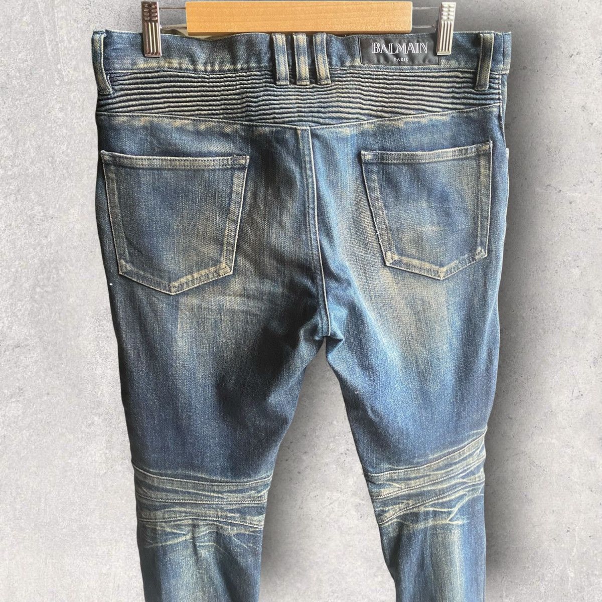 Balmain Fall13 Rust Wash Biker Jeans Size US 33 - 6 Thumbnail
