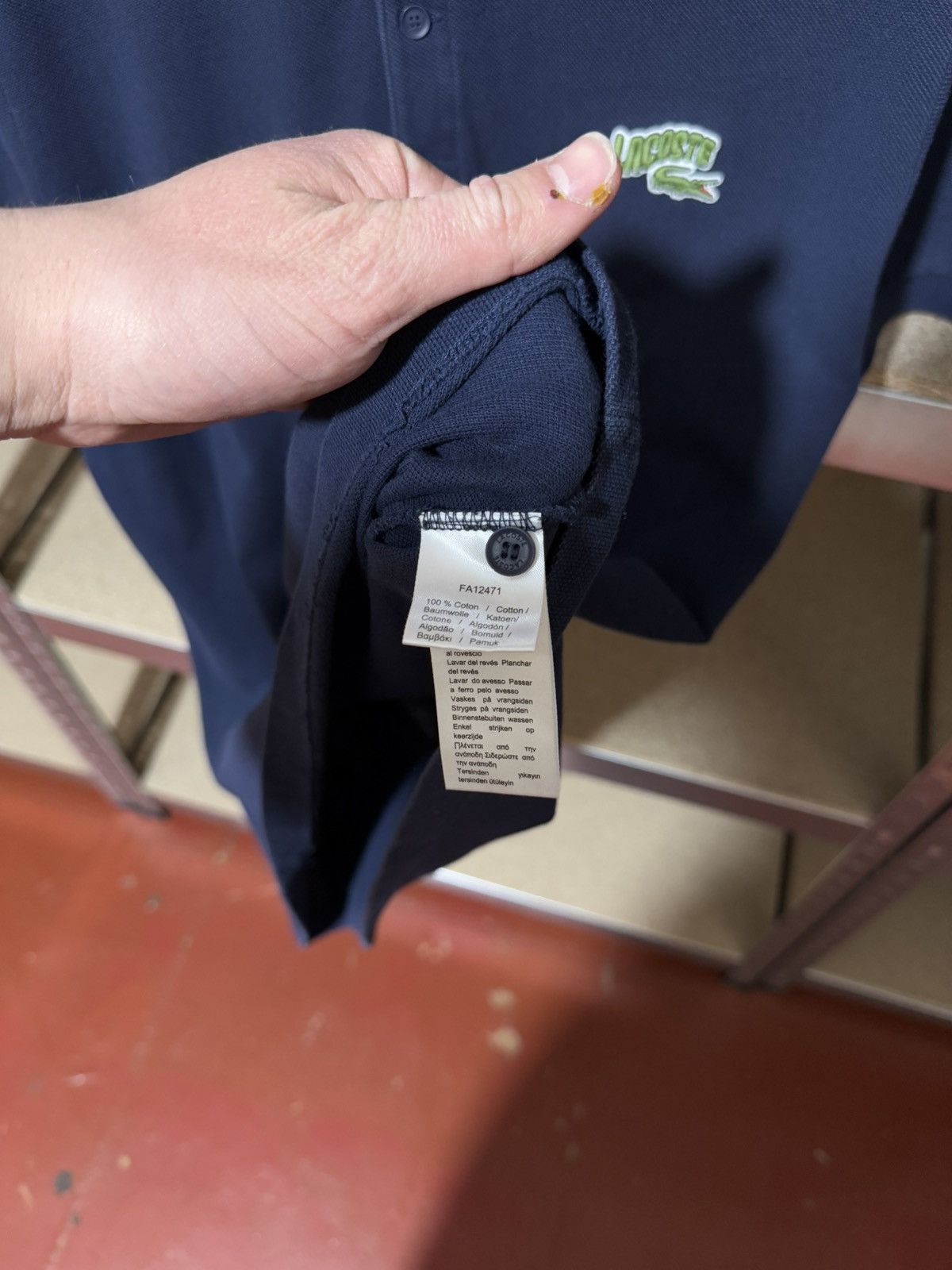 Lacoste × Vintage Vintage 90s Lacoste Polo T-Shirt Made In France Y2K HYPE Size US XXL / EU 58 / 5 - 5 Thumbnail