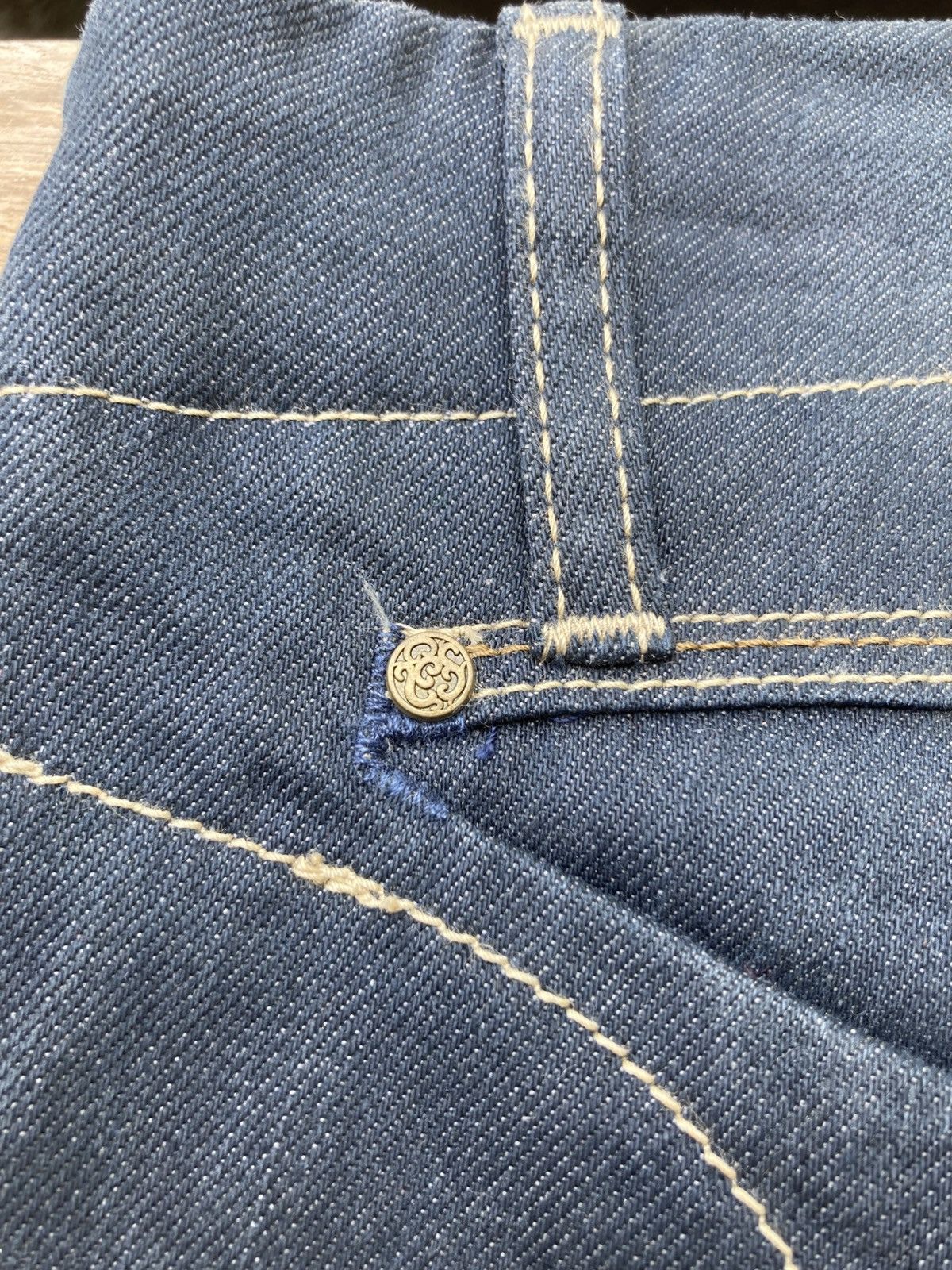 Marithe + Francois Girbaud Le Jean De Marithe Francois Girbaud Flare Blue Star Jeans Size 30" / US 8 / IT 44 - 15 Thumbnail