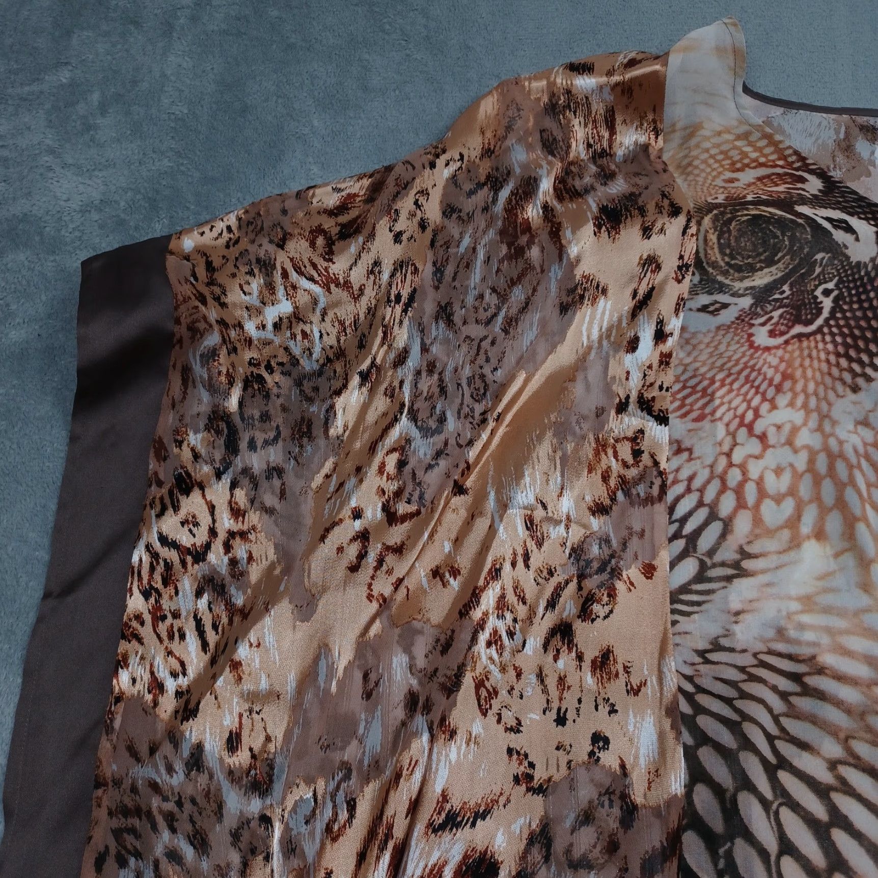 Vintage Chicos Top Womens Large Animal Print Patchwork Lightweight NWT Size L / US 10 / IT 46 - 2 Thumbnail
