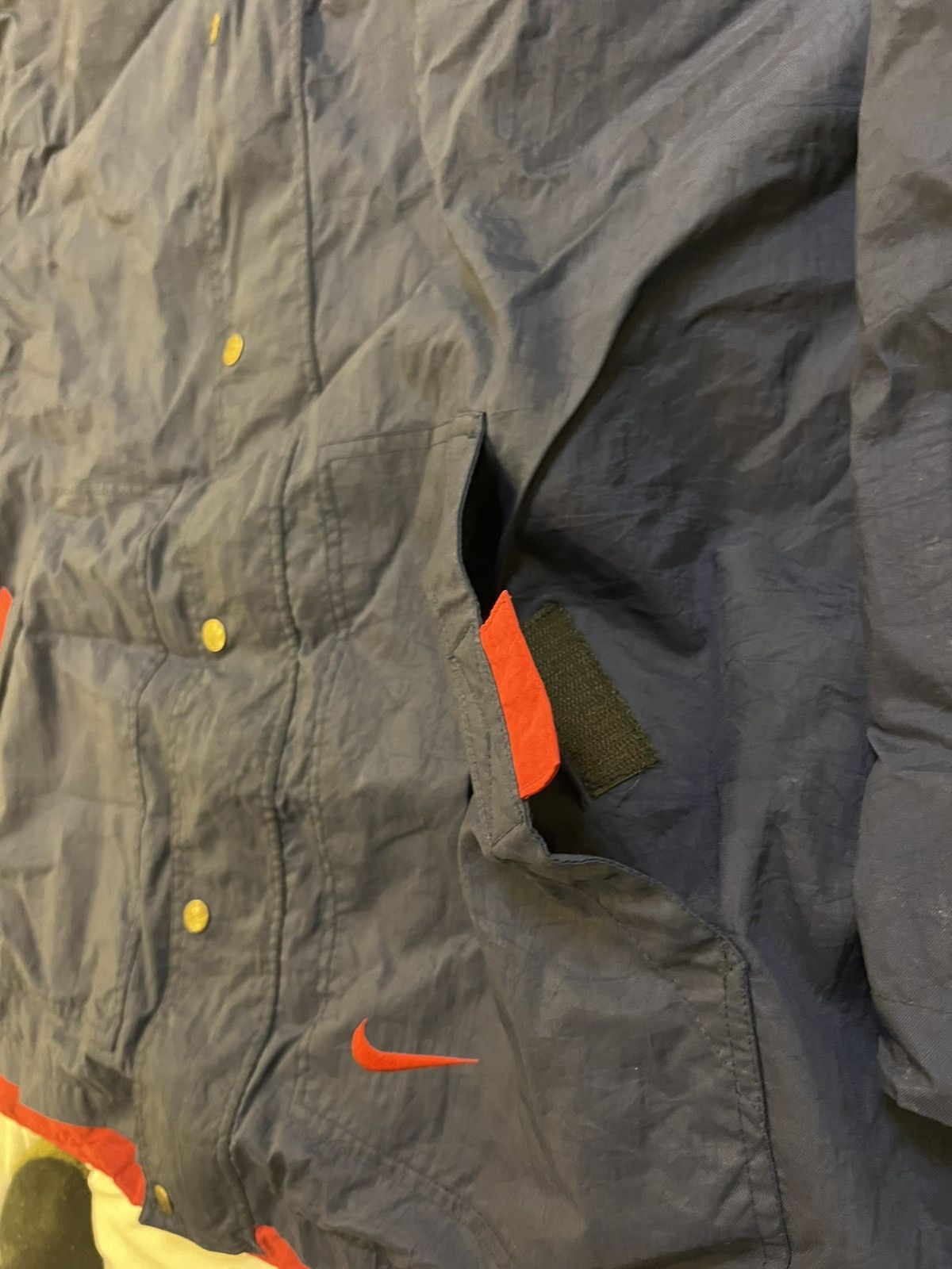 Nike × Vintage Vintage 90’s NIKE Winter Windbreaker Hooded Size US XL / EU 56 / 4 - 5 Thumbnail