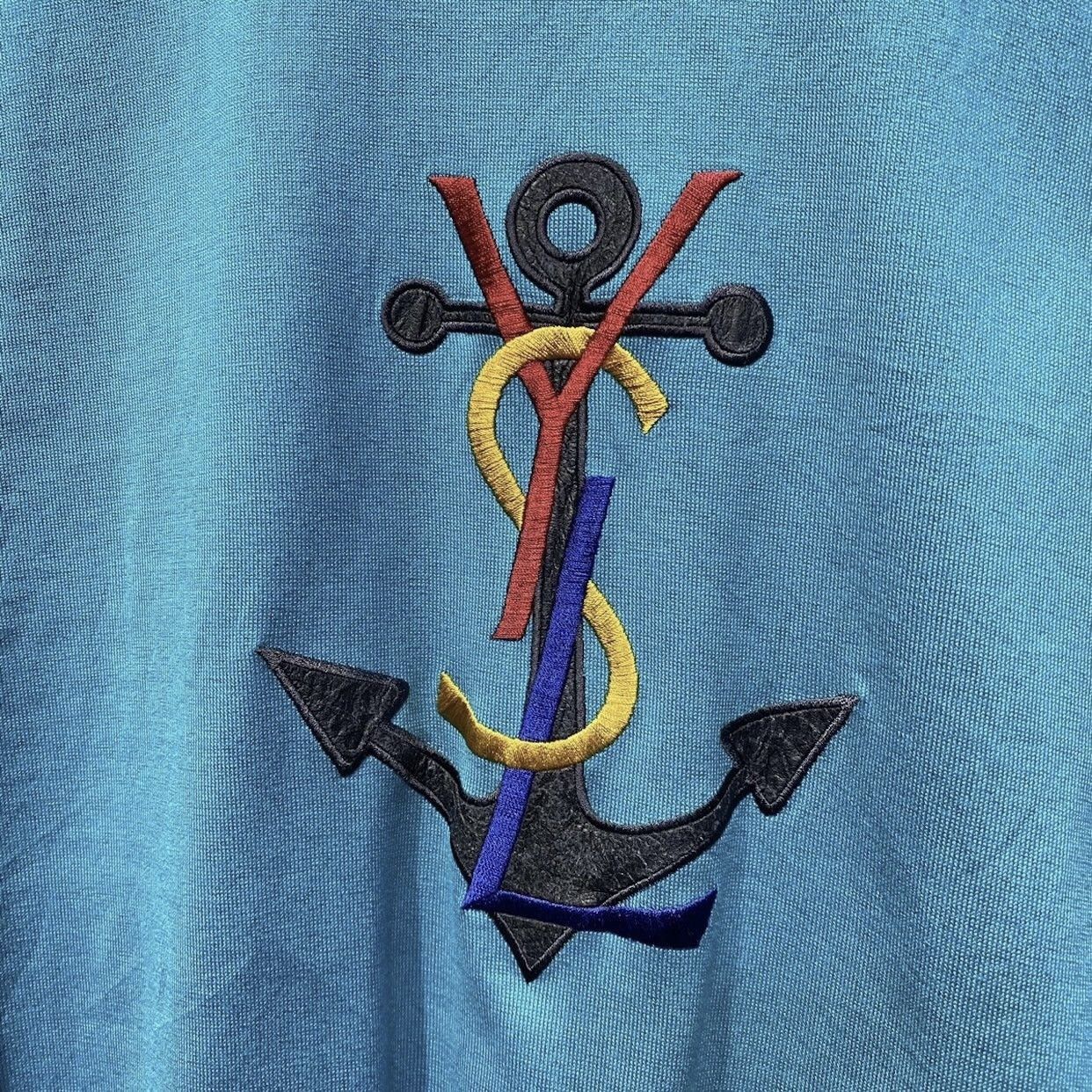 Yves Saint Laurent Vintage Yves Saint Laurent YSL Anchor Embroidered Sweatshirt Size US L / EU 52-54 / 3 - 3 Thumbnail