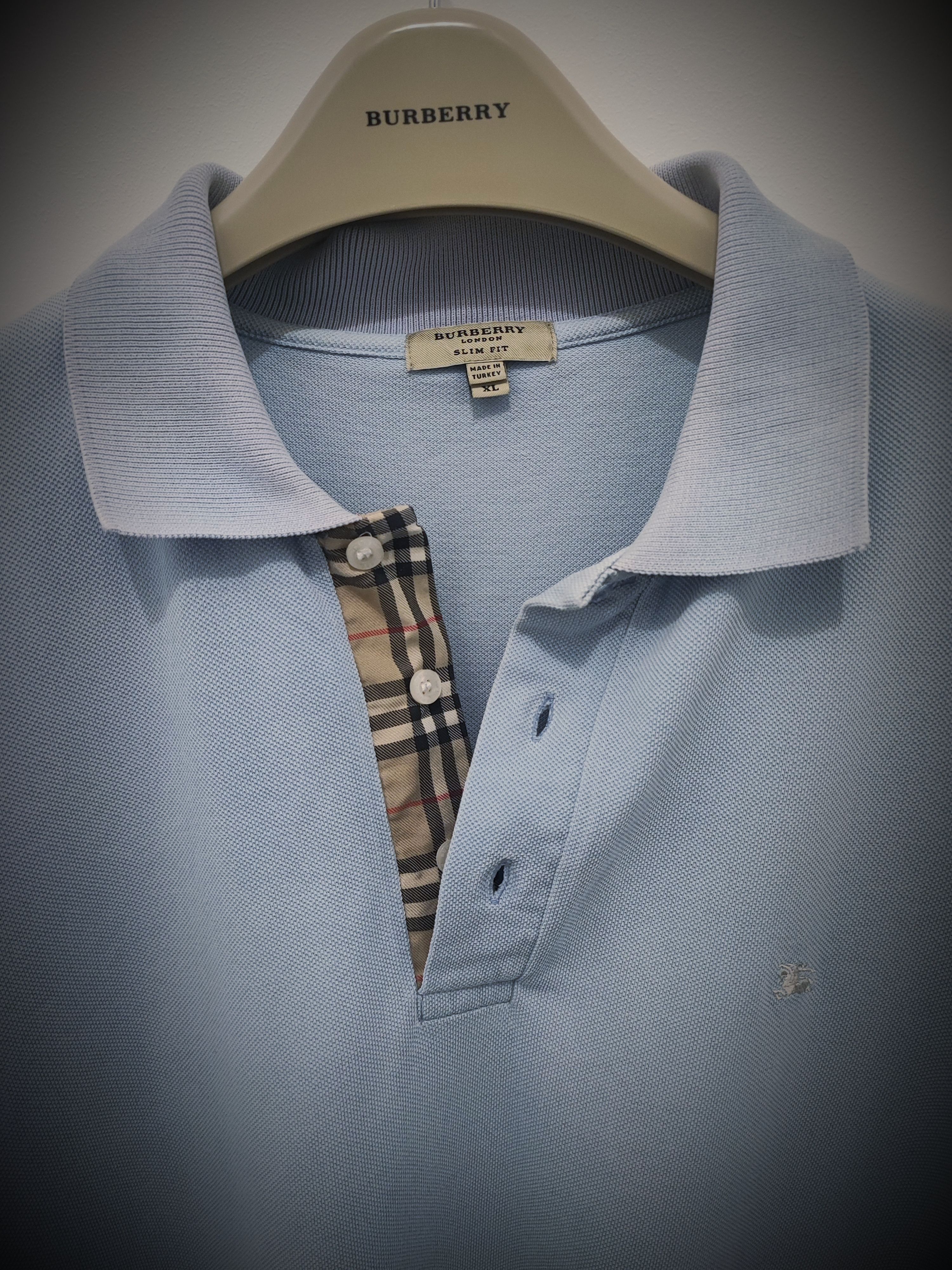Burberry 🔥 Polo Burberry Size XL light blue🔥 Size US XL / EU 56 / 4 - 1 Thumbnail