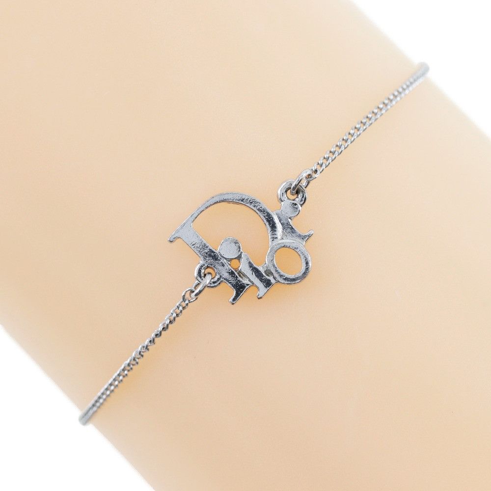 image of Dior Logo Bracelet in Silver, Women's