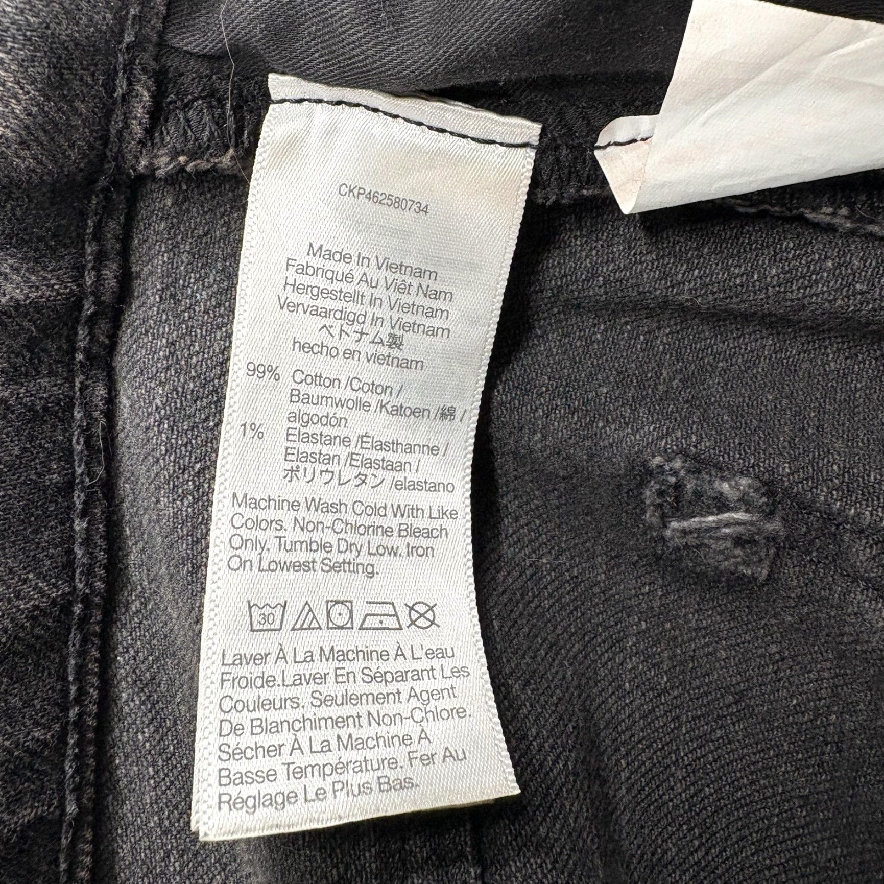 Madewell Madewell Jeans Womens 24 High Rise Curvy Straight Gray Denim 5-Pocket Distressed Fringe Cotton Blend Spandex Crop Vintage? No Size 42" / US 20 - 6 Thumbnail