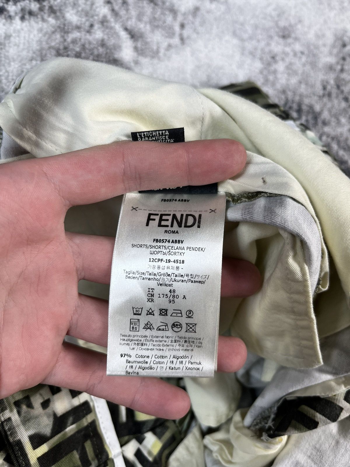 Fendi Fendi FF Monogram Shorts Green 48 Italy Size US 34 / EU 50 - 13 Thumbnail
