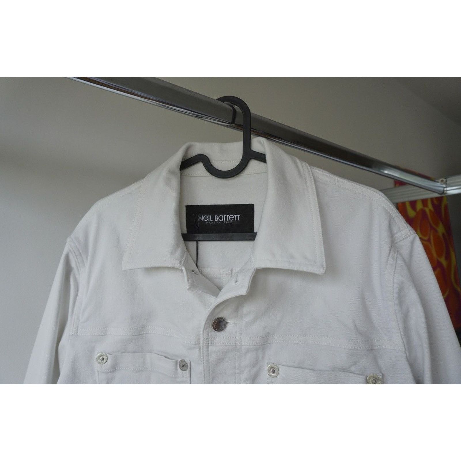 Neil Barrett Neil barrett giubbo donna tessuto off white denim jacket Size US M / EU 48-50 / 2 - 2 Thumbnail