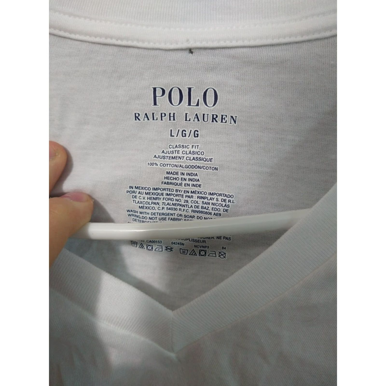 Polo Ralph Lauren Polo Ralph Lauren Shirt Men Large White Classic Fit Short Sleeve V-Neck Lot of 3, Solid, Preppy Size US L / EU 52-54 / 3 - 5 Thumbnail