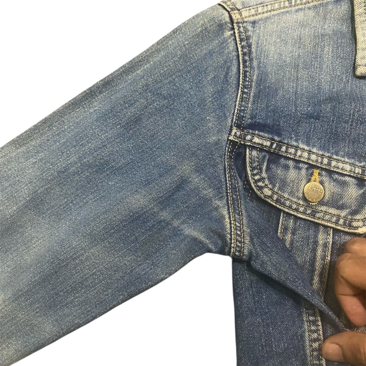Lee Vintage Lee Denim Trucker Jacket Distressed Faded 70s/80s Size US S / EU 44-46 / 1 - 8 Thumbnail