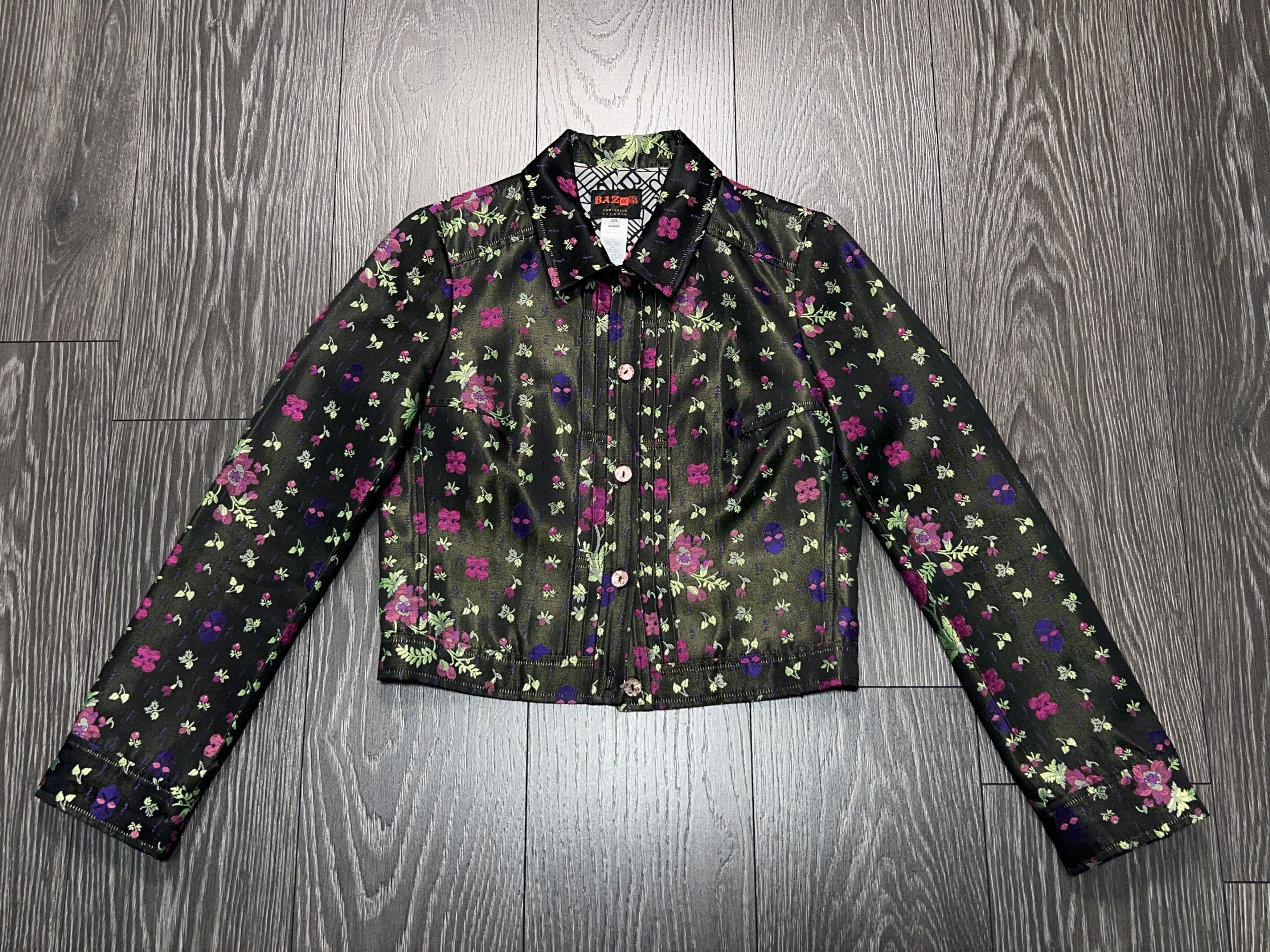 Christian Lacroix Bazar Christian Lacroix Floral Blazer Jacket Button France Size XS / US 0-2 / IT 36-38 - 1 Thumbnail