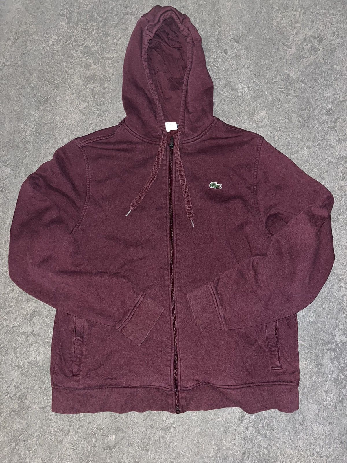 Lacoste Lacoste Full Zip Hoodie Burgundy Size US M / EU 48-50 / 2 - 1 Thumbnail