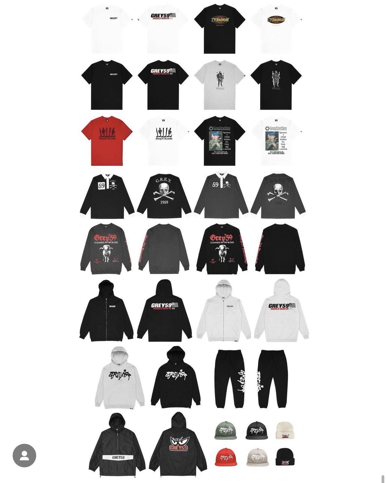 G59 Records suicideboys G59 Cleansed in the blood CHARCOAL staff goat Size US XL / EU 56 / 4 - 24 Thumbnail