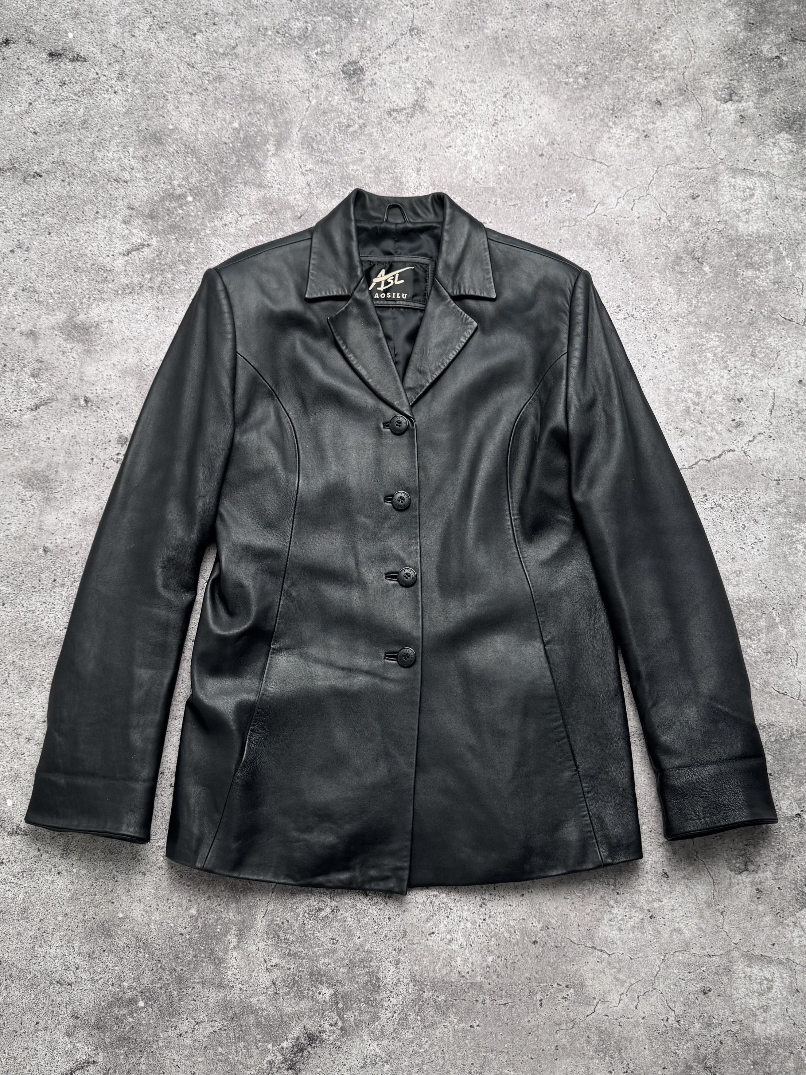 Vintage Vintage Leather Long Jacket C5(V416) Size L / US 10 / IT 46 - 1 Thumbnail