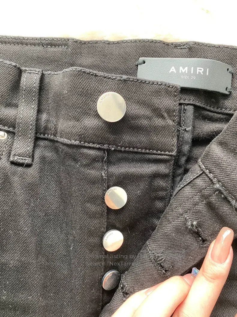 Amiri Amiri Size 29 Black suede MX1 jeans Size US 29 - 6 Thumbnail
