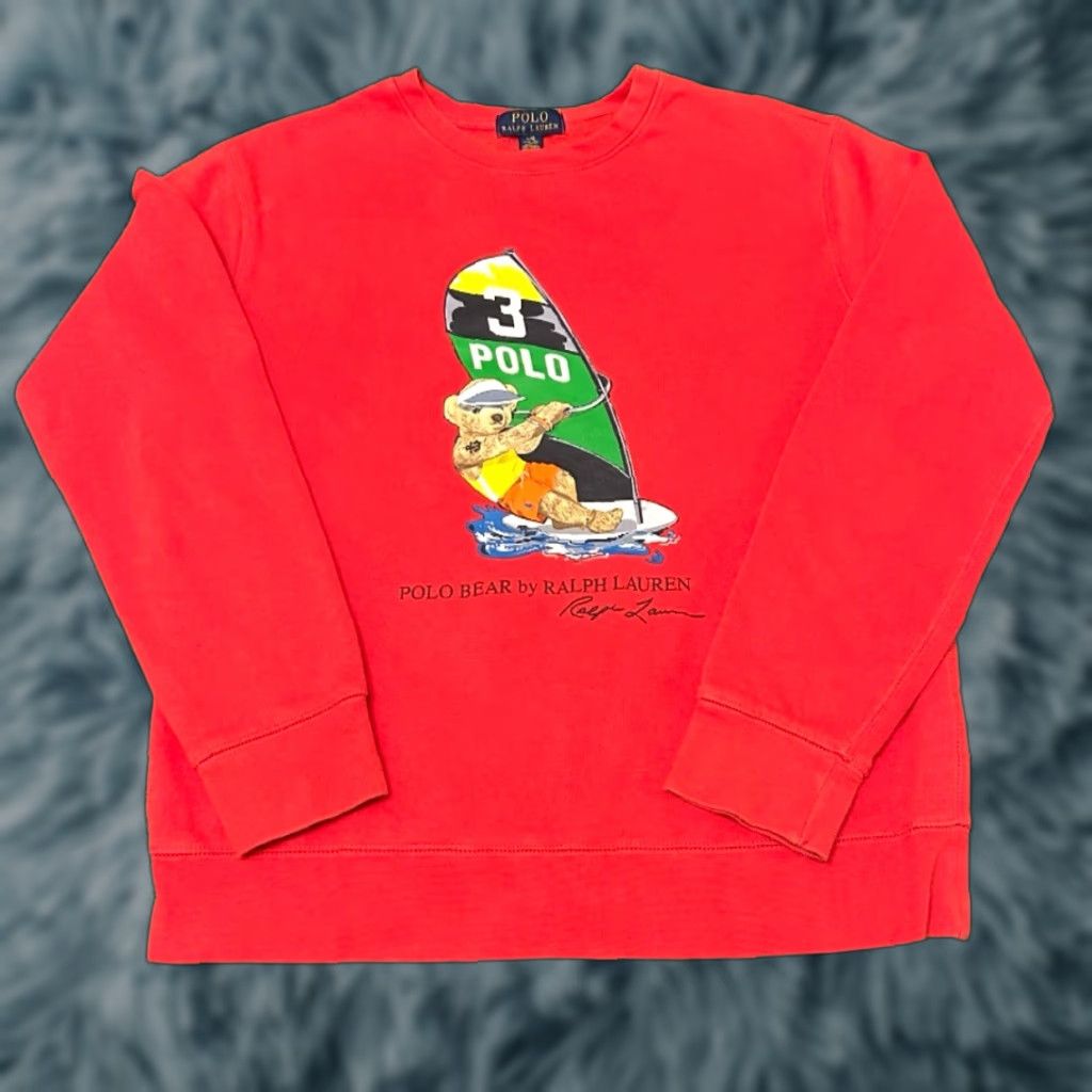 VINTAGE Polo Ralph Lauren Sweater Boys Size Large Crew Neck Long
