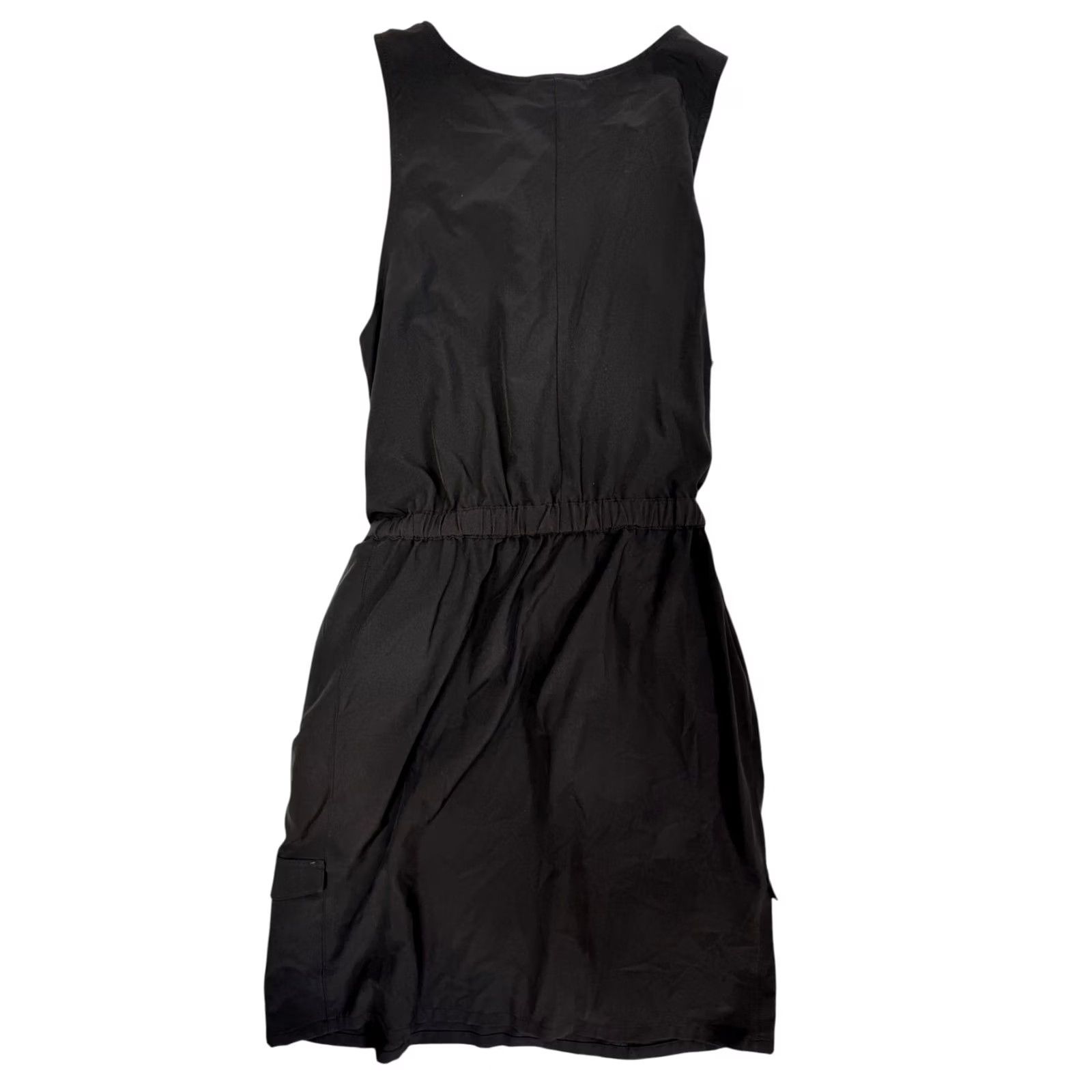 Patagonia Patagonia Women's Black Sleeveless Dress Size S Drawstring Cargo Pocket Mini Casual Activewear Size S / US 4 / IT 40 - 2 Thumbnail