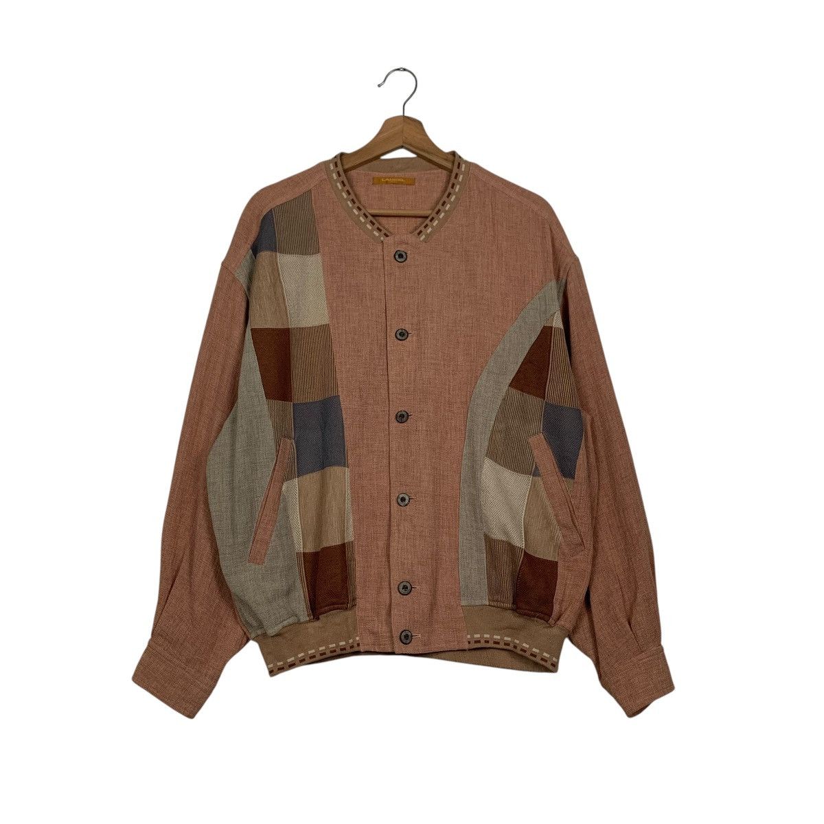 Lancel Vintage 90’s LANCEL Knitted Button Bomber Jacket #2862-C129 Size US L / EU 52-54 / 3 - 1 Thumbnail