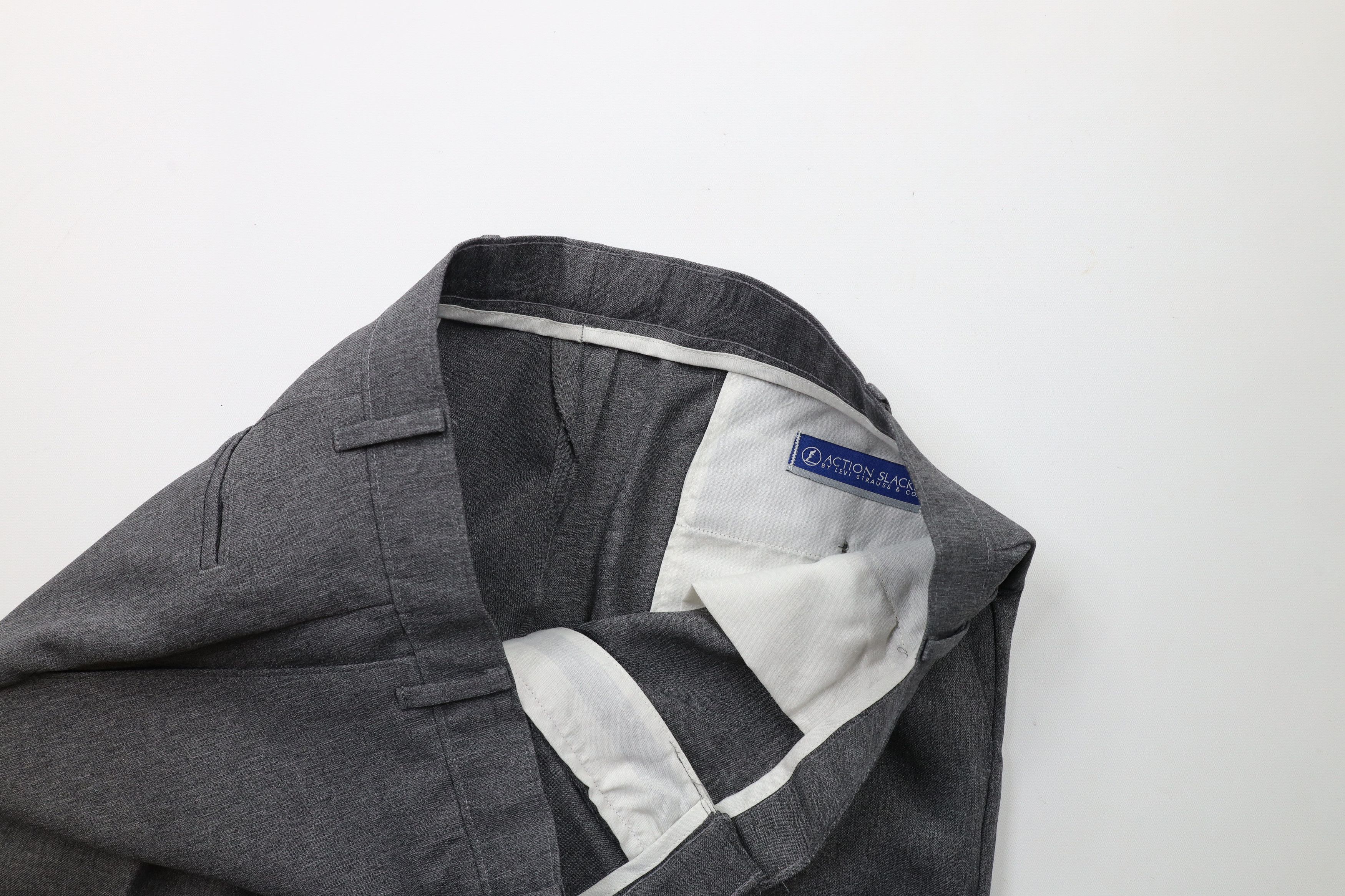 Levi's × Vintage Vintage 90s Levis Knit Wide Leg Chino Pants Heather Gray Size US 38 / EU 54 - 7 Thumbnail
