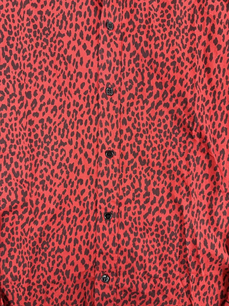 Saint Laurent Paris SS2014 Saint Laurent Red & Black Leopard Shirt Size US M / EU 48-50 / 2 - 10 Thumbnail