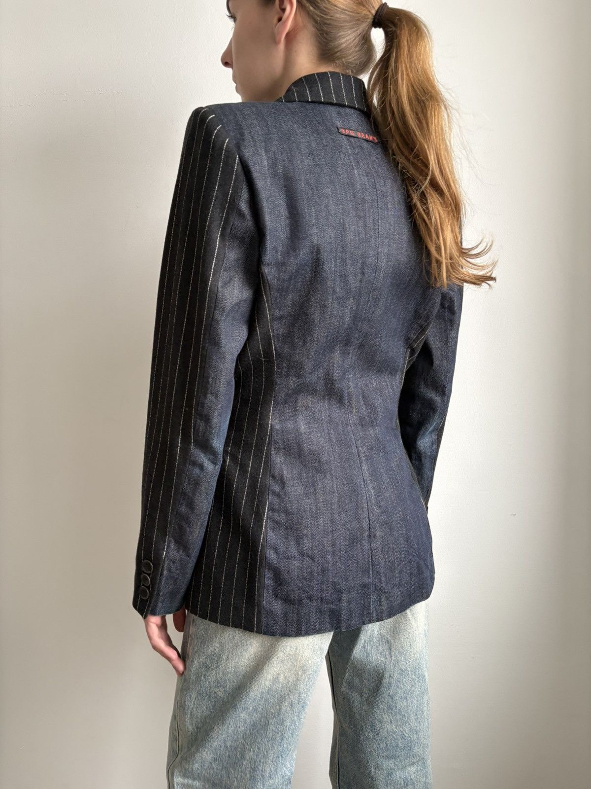 Jean Paul Gaultier Jean Paul Gaultier Jeans Tailored Blazer Striped Wool Denim Size M / US 6-8 / IT 42-44 - 6 Thumbnail