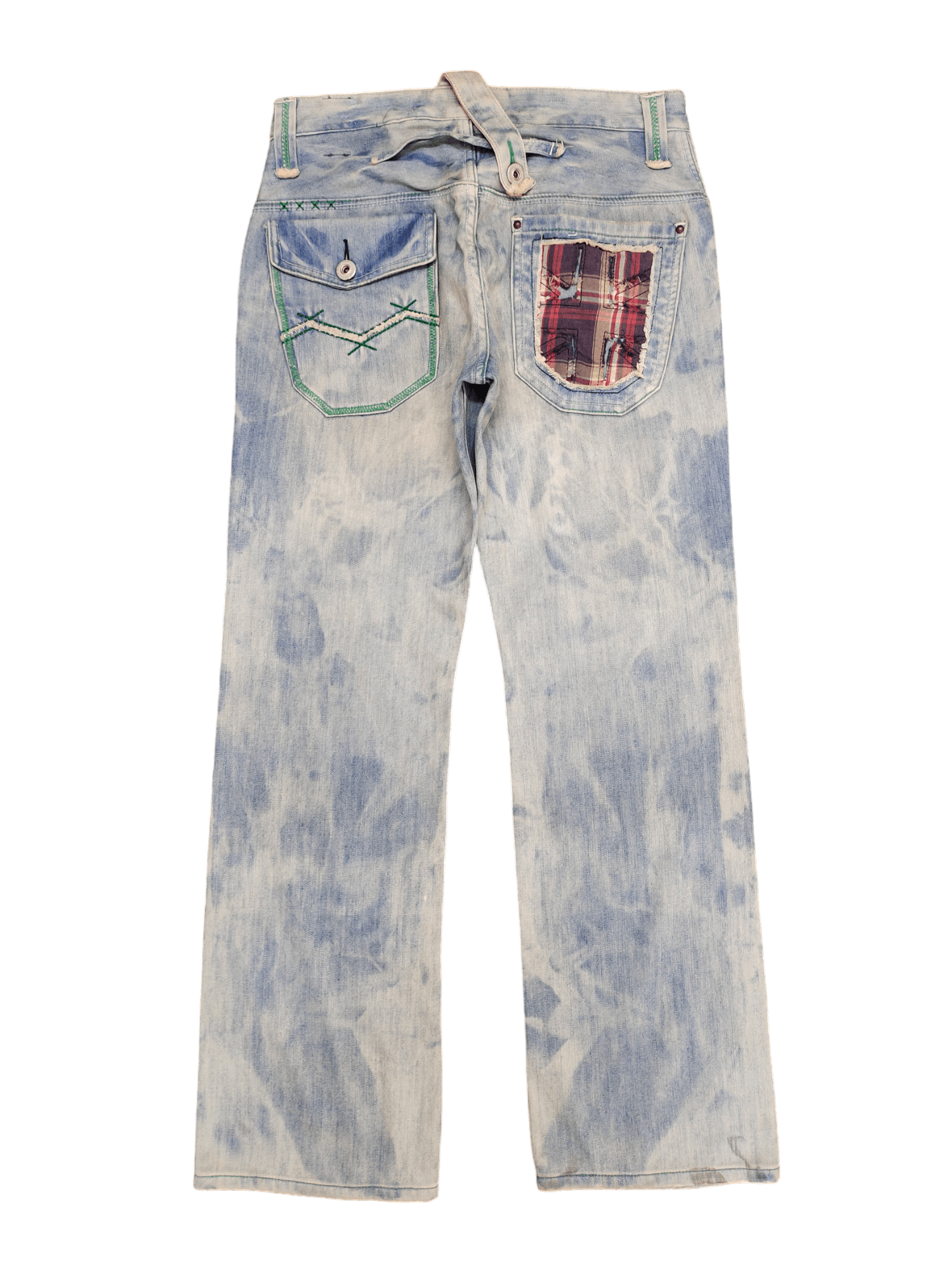 Kapital Loose Jeans Kissmark Distress Faded Patchwork Jeans Y2k Size US 32 / EU 48 - 10 Thumbnail