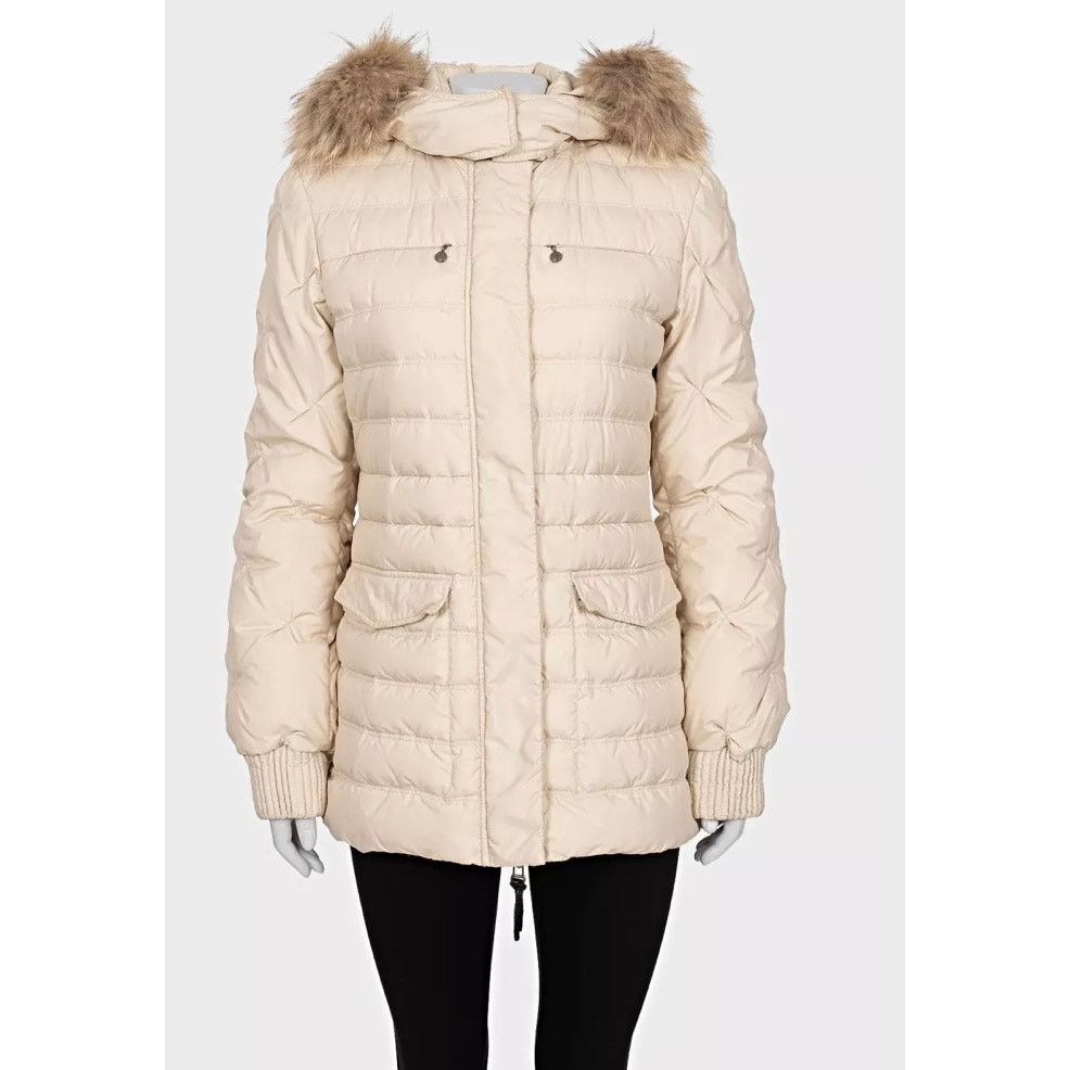 Just Cavalli Just Cavalli White Down Coat with Raccoon Fur - Size 42/M Size M / US 6-8 / IT 42-44 - 1 Thumbnail