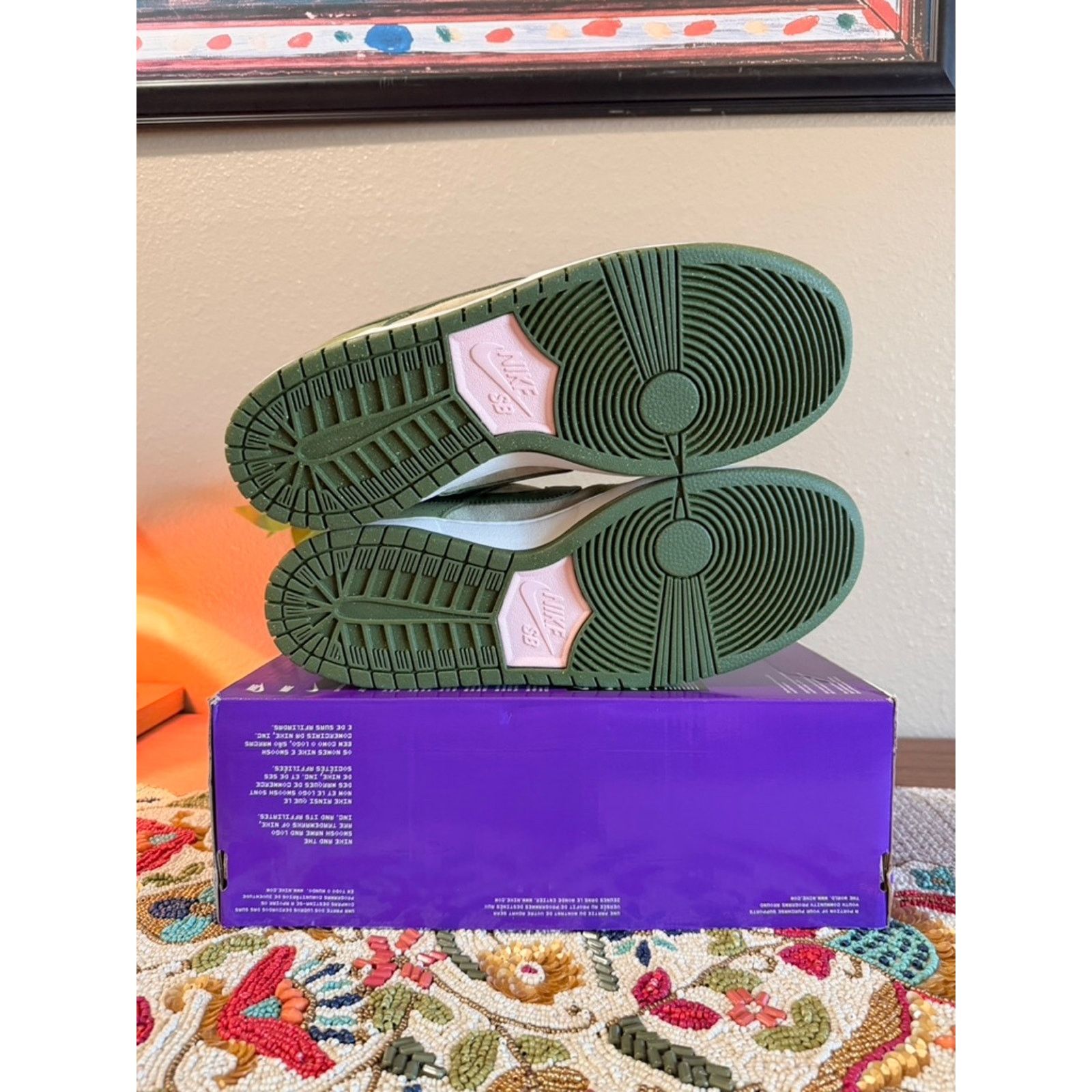 Nike Nike SB Dunk Low Yuto Horigome Matcha Asparagus Sequoia Size US 11.5 / EU 44-45 - 6 Thumbnail