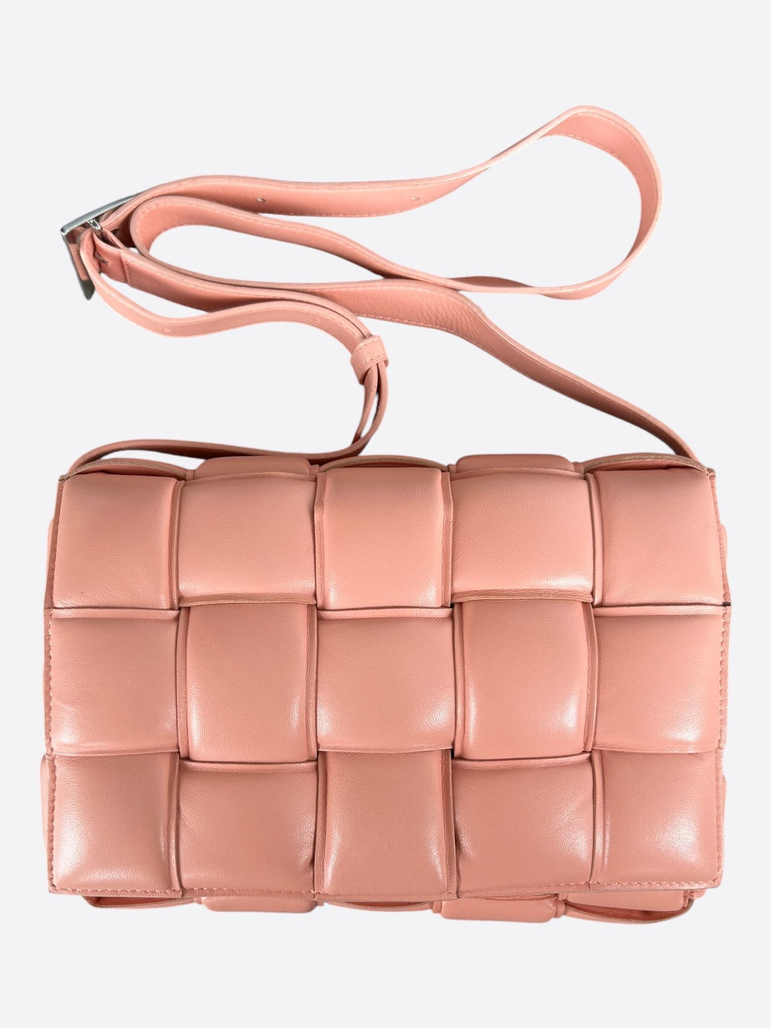 Bottega Veneta Bottega Veneta Pink Intreccio Padded Cassette Bag Size ONE SIZE - 1 Thumbnail