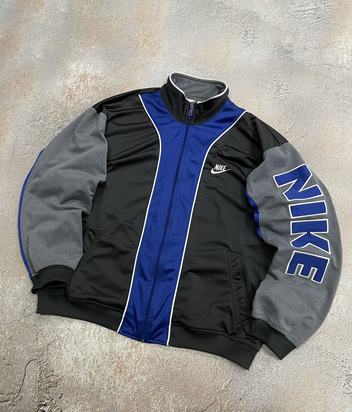 Nike Vintage Nike Cotton Boxy Track Jacket Big Logo Size US XL / EU 56 / 4 - 2 Thumbnail