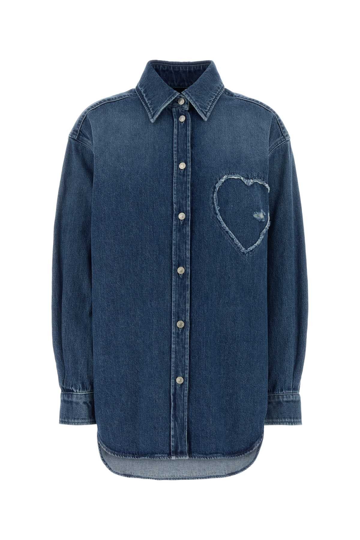 Moschino Denim Shirt Size S / US 4 / IT 40 - 1 Thumbnail
