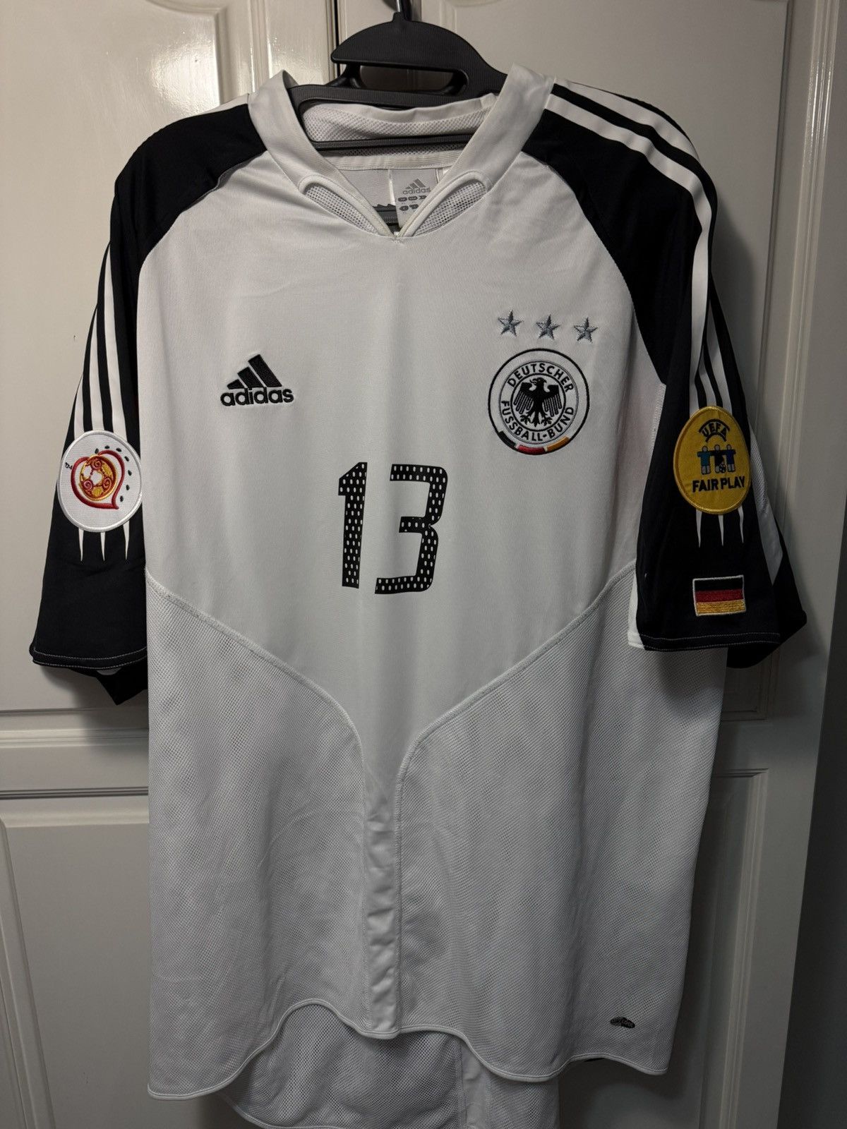 Adidas Germany 2004/05 Home #13 Ballack XL *mint* Size US XL / EU 56 / 4 - 2 Thumbnail