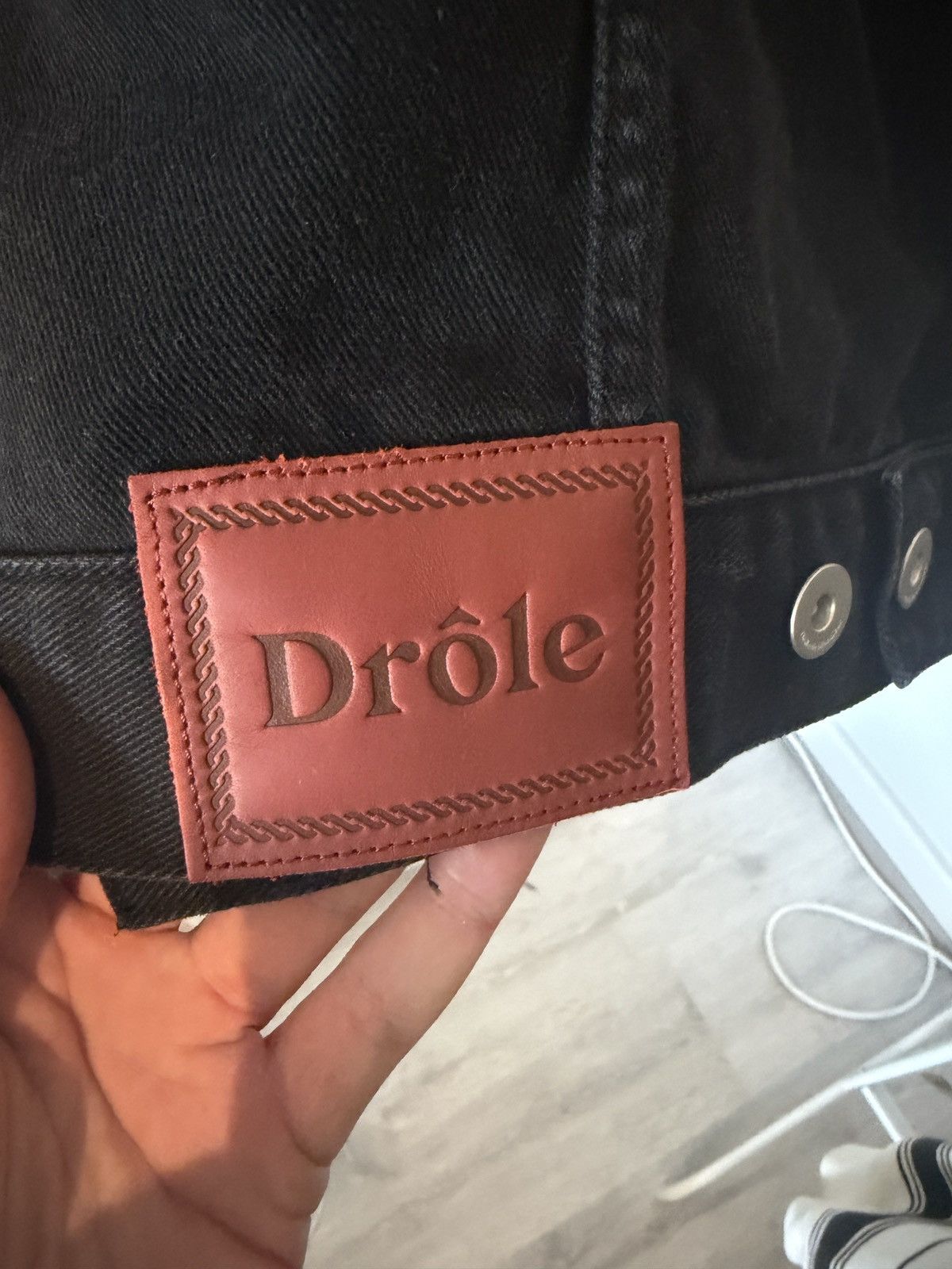 Drole De Monsieur Black Denim Jacket, Men's (Size Xl) — image 3 of 5
