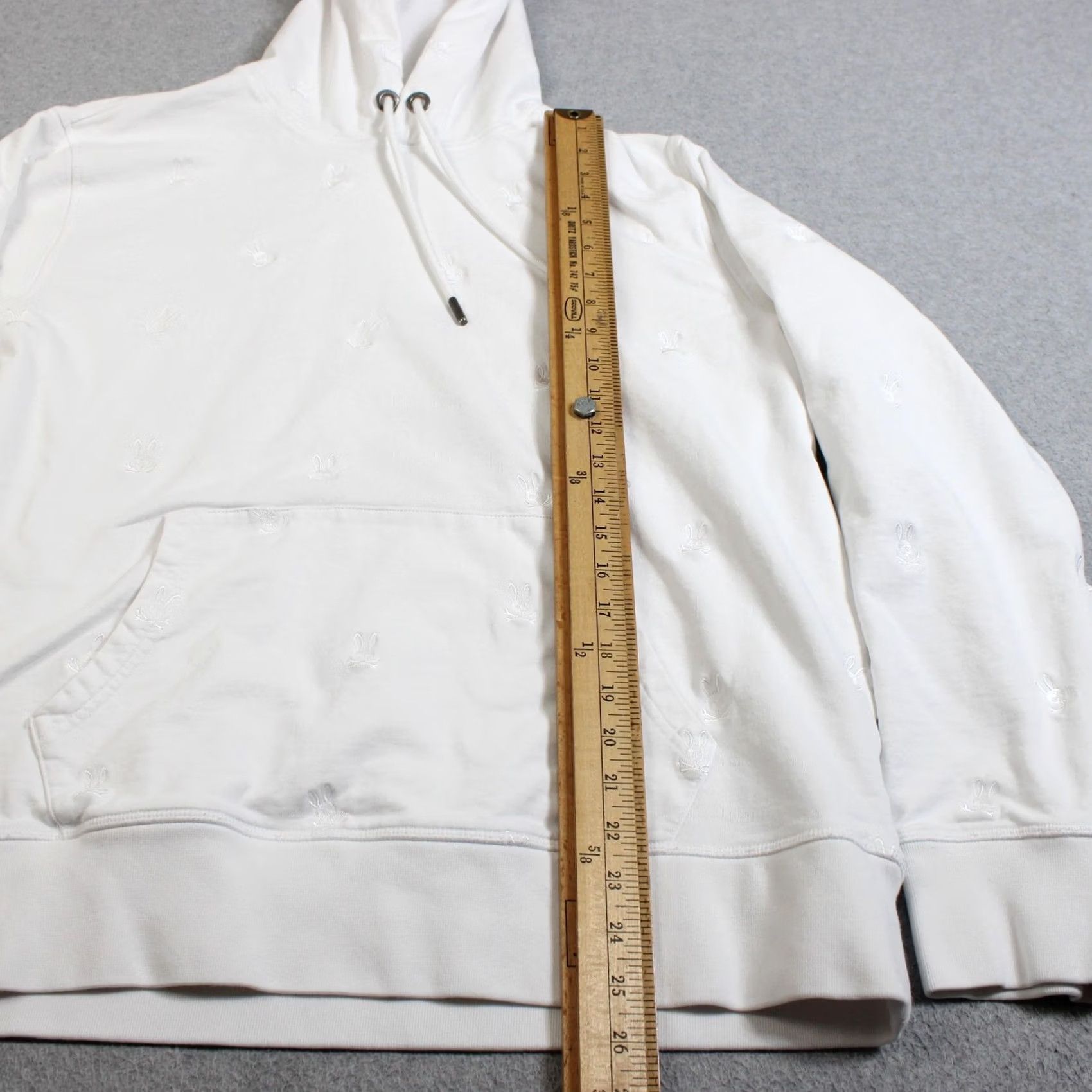 Psycho Bunny Psycho Bunny Hoodie Mens XL White Allover Skull Bunny Fleece Pullover Streetwear Size US XL / EU 56 / 4 - 5 Thumbnail