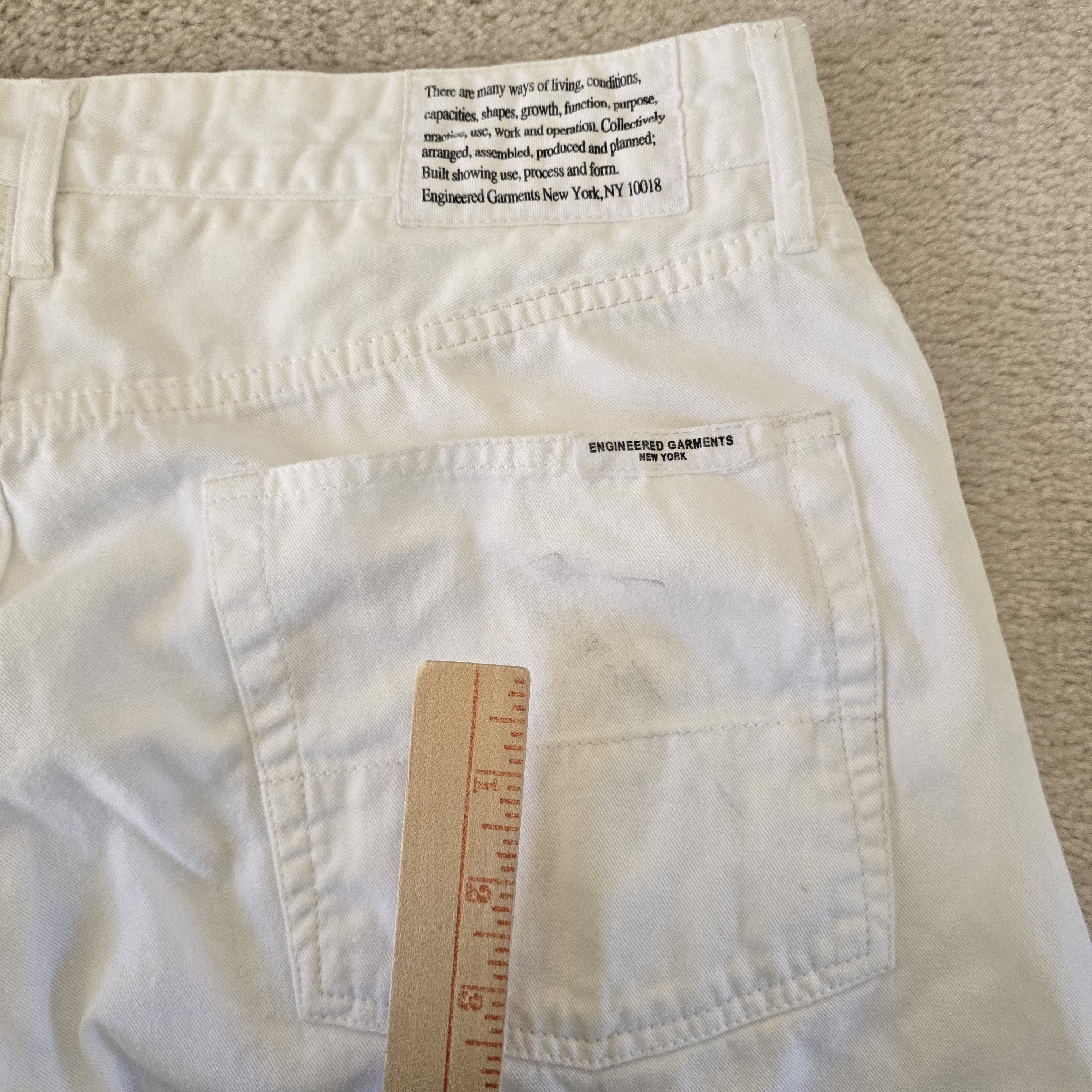 Engineered Garments Size 36 White 5 Pocket Pants 100% Cotton (Fits 35") MiUSA Size US 36 / EU 52 - 10 Thumbnail