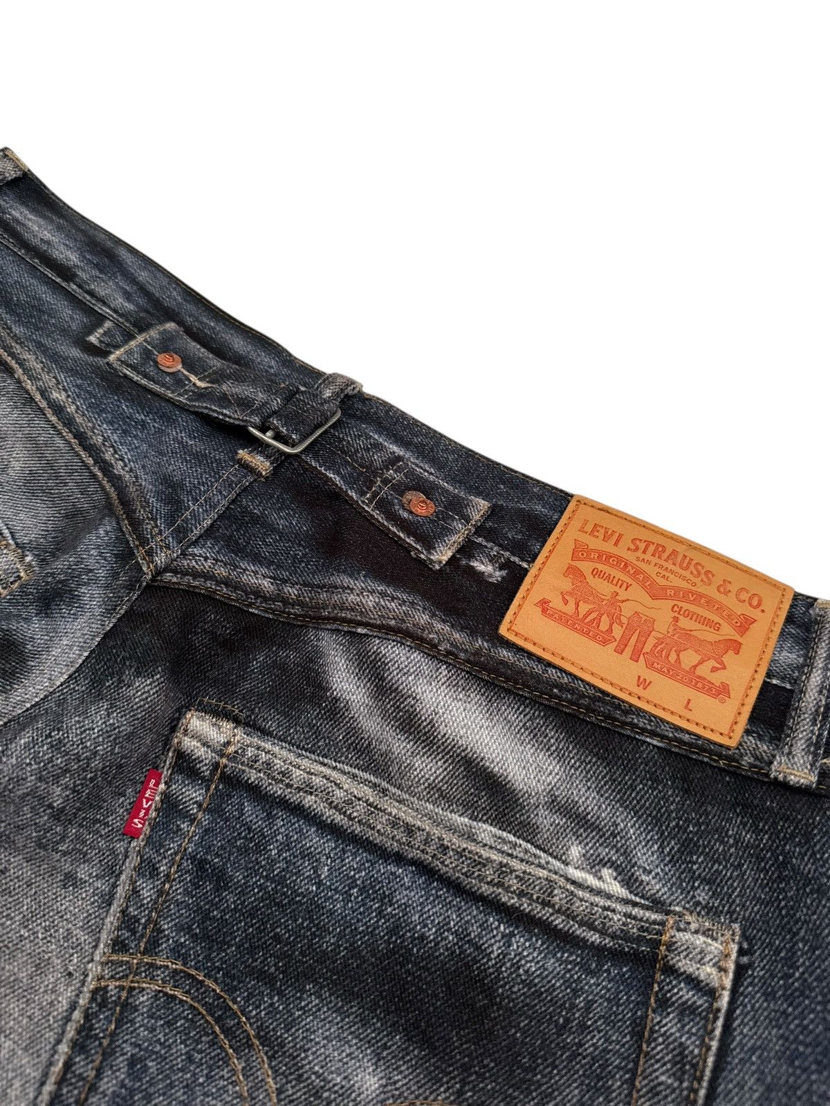 Junya Watanabe 2024 Trompe L’oeil Printed Belt Waist Denim Size US 34 / EU 50 - 10 Thumbnail