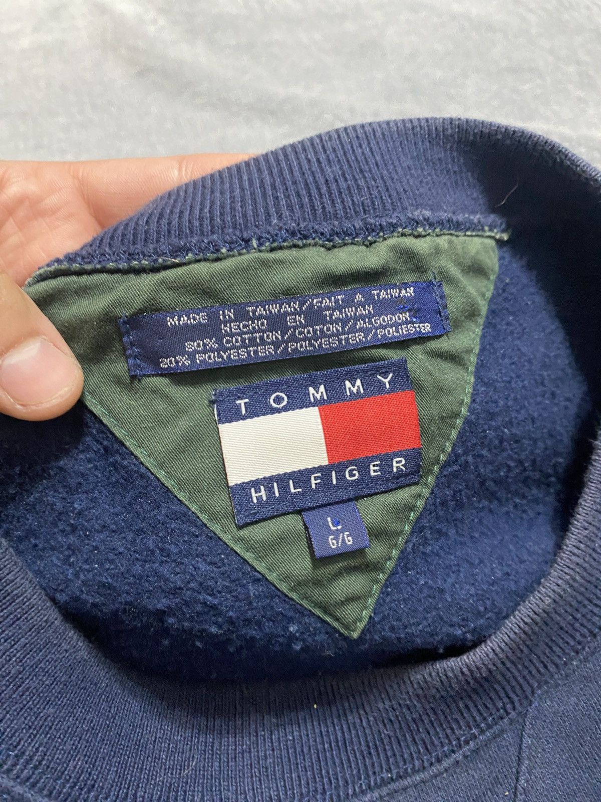 Tommy Hilfiger Vintage Tommy Hilfiger Sweatshirt Big Logo Y2K 90s Size US L / EU 52-54 / 3 - 5 Thumbnail