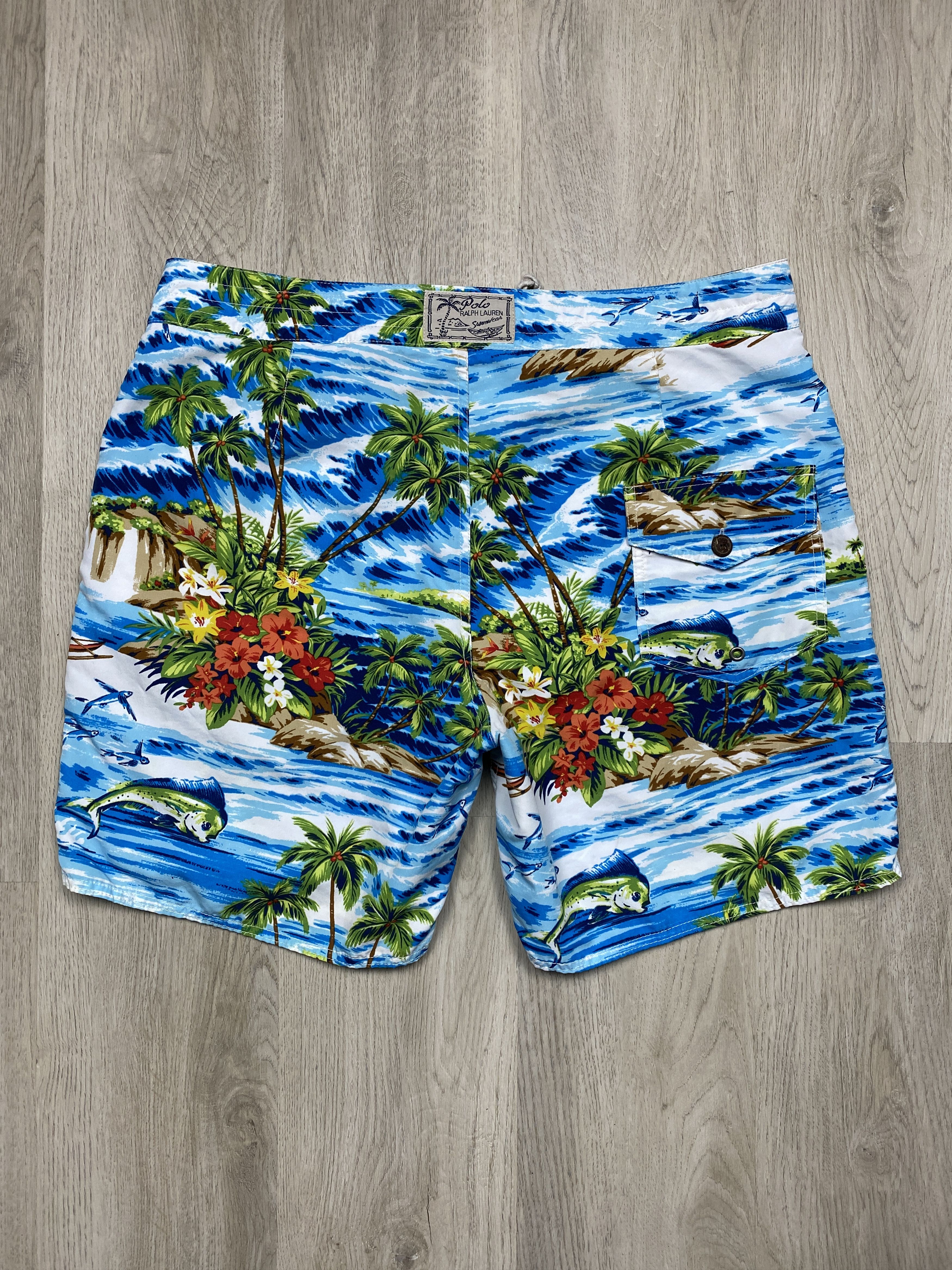 Polo Ralph Lauren × Ralph Lauren Polo Ralph Lauren Vintage Mens Swimming Shorts Size US 36 / EU 52 - 7 Thumbnail