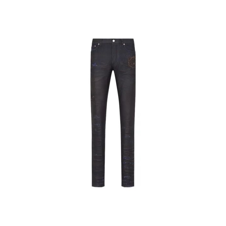 Dior Soldout Dior homme06ss crash repair denim jeans travis