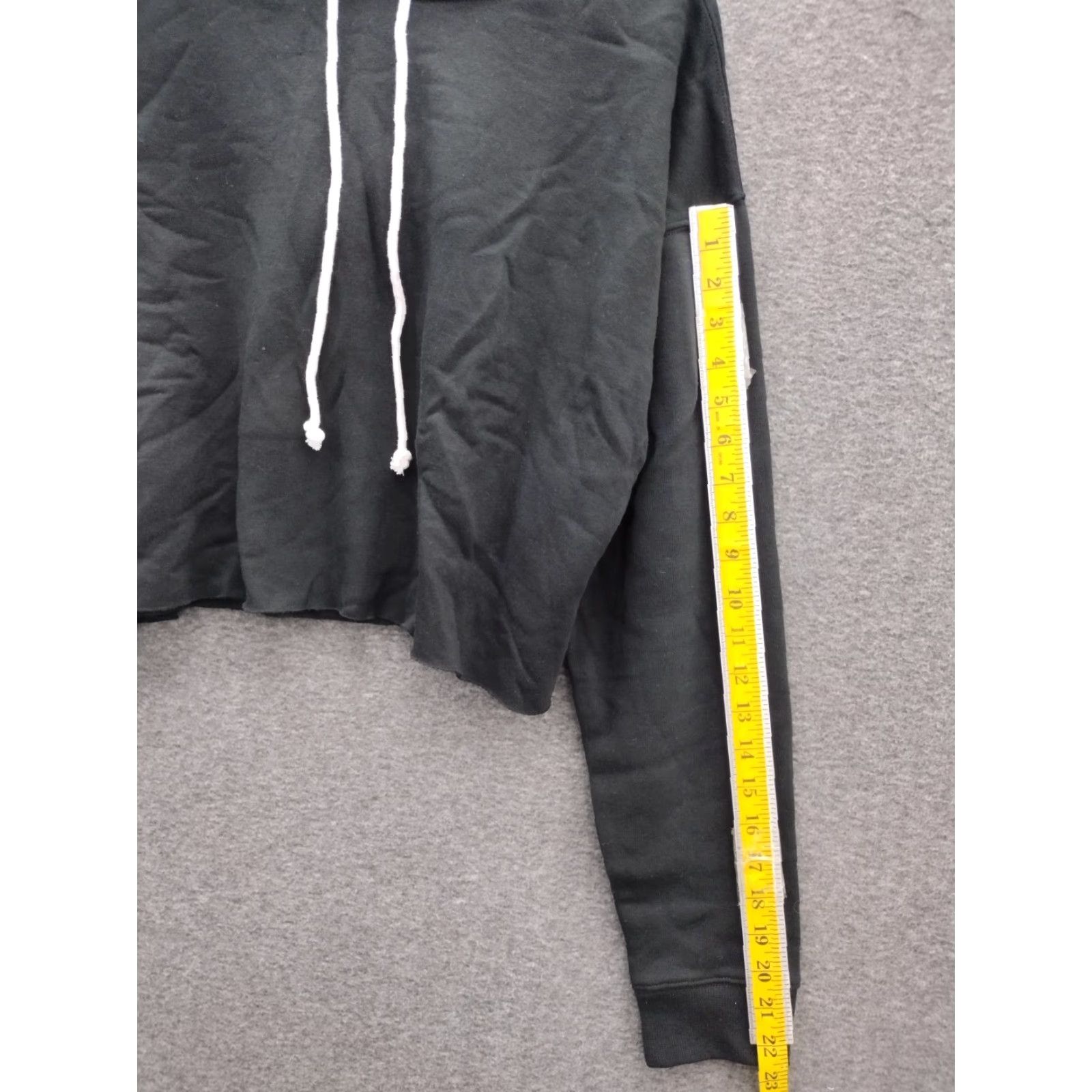 Vintage Wild Fable Hoodie Women's Black XL Crop Sweatshirt Size XL / US 12-14 / IT 48-50 - 5 Thumbnail