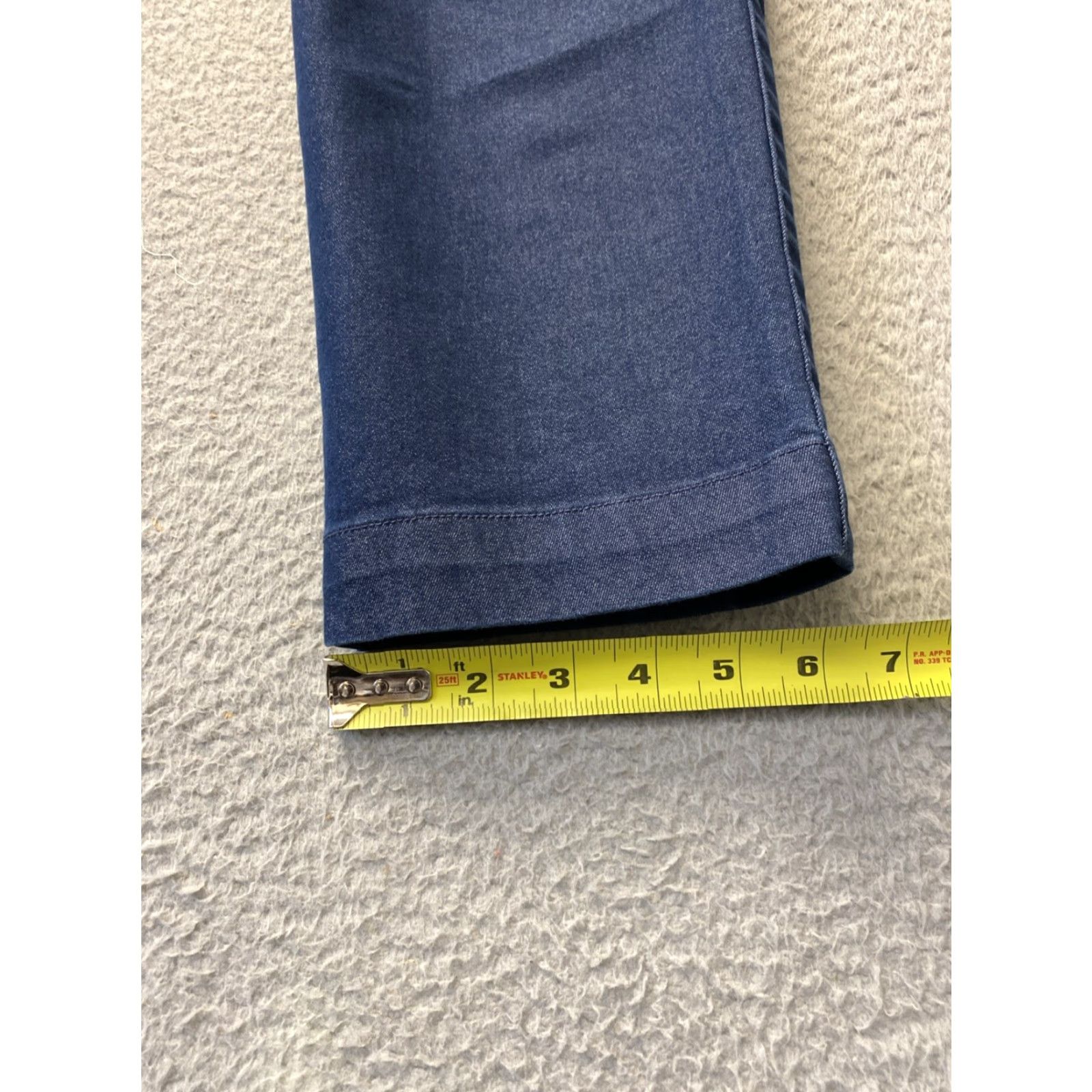 Gap Gap Women's Jeans Straight 6 Regular Blue Zipper Inseam 26 Mid Rise Cotton Polyester Spandex Solid Dark Front Flat Size 6 32X26 142-48 Size 28" / US 6 / IT 42 - 7 Thumbnail