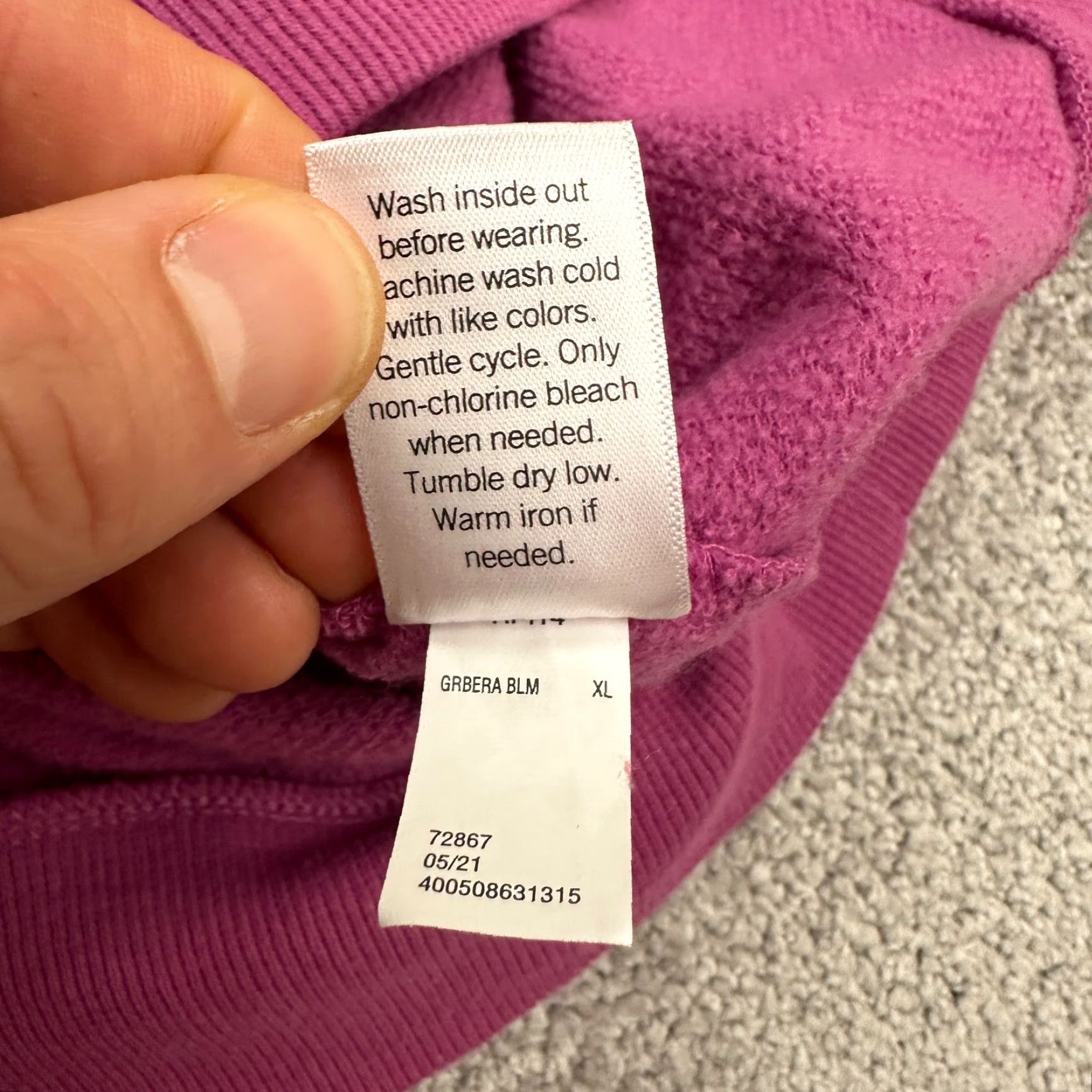 Nine West Nine West Sweatshirt Shirt Womens XL Pink Three Quarter Sleeve Crew Neck Fleece Pullover Casual Size XL / US 12-14 / IT 48-50 - 6 Thumbnail