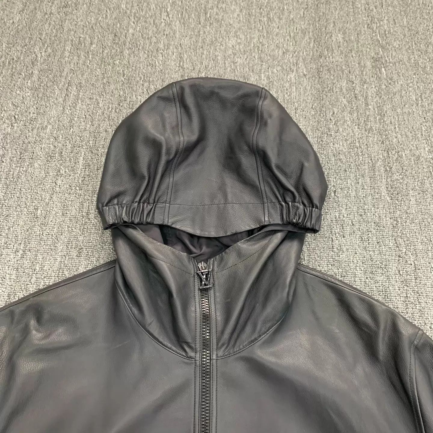 Louis Vuitton LV Black Phantom Colorblock Leather Hooded Jacket 52 Size US L / EU 52-54 / 3 - 7 Thumbnail
